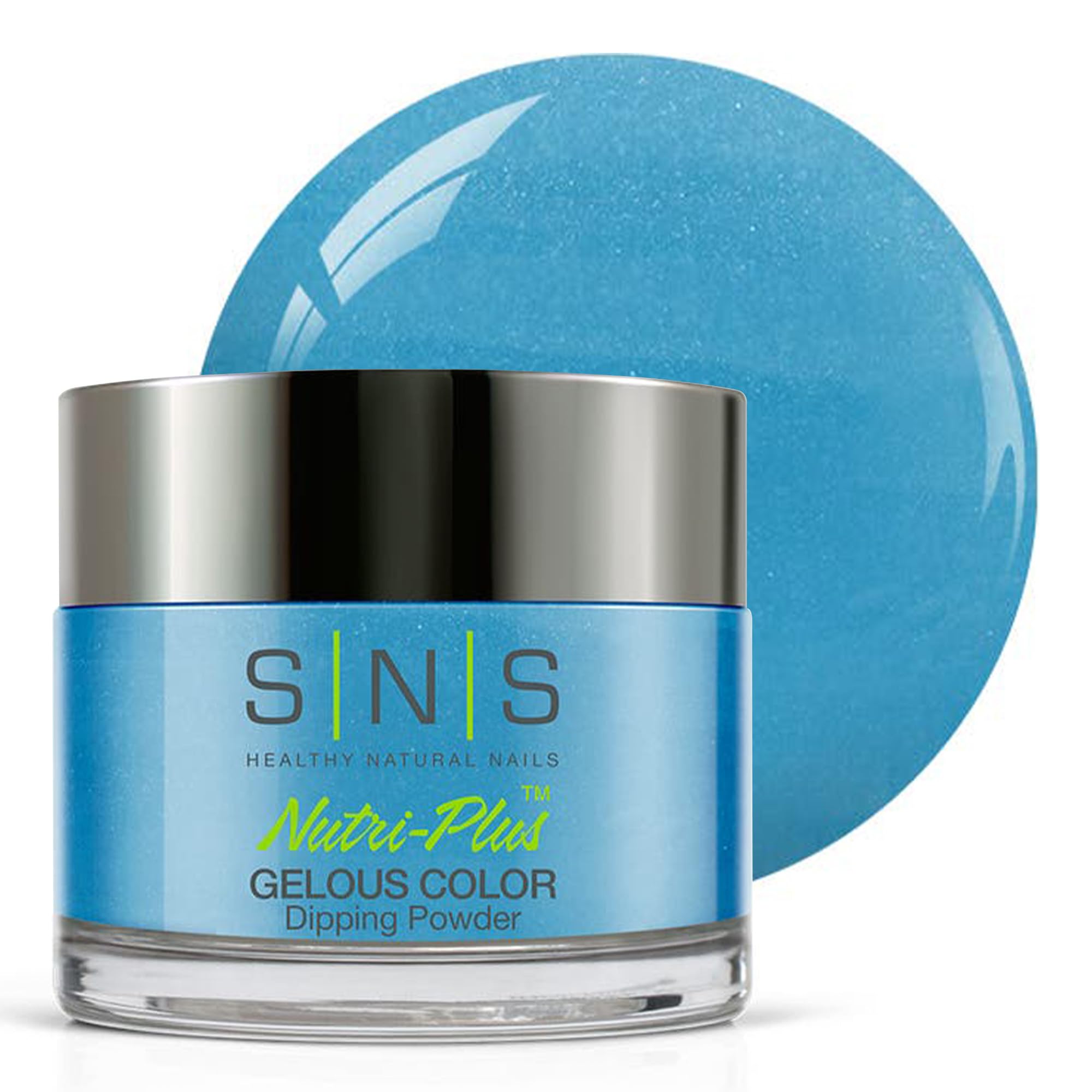 SNS Nail Dip Powder Hypnosis (Blue Shimmer) – 14-Day Wear, Low Odor, No UV Lamp Required