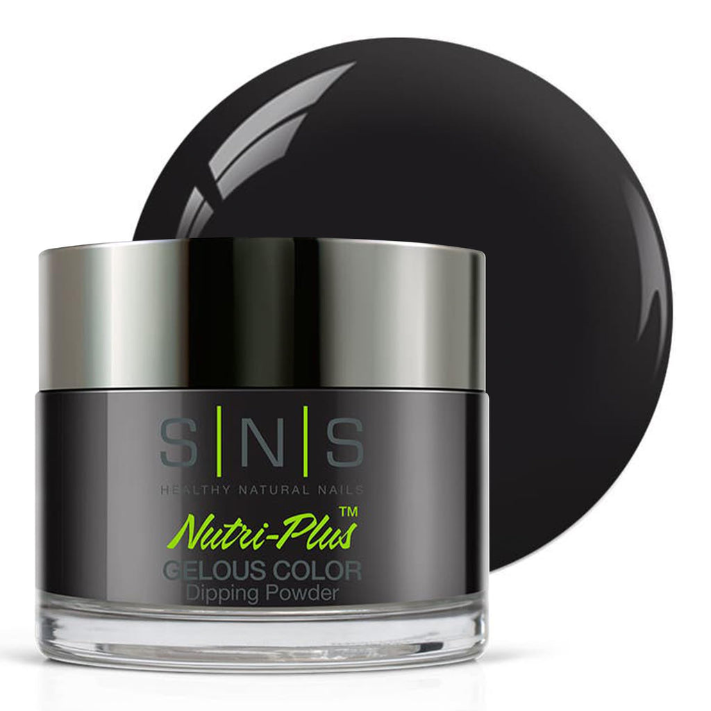 SNS Mozart Black Dip Powder (1.5oz) – Long-Lasting Gelous Color, Low Odor, No UV Lamp