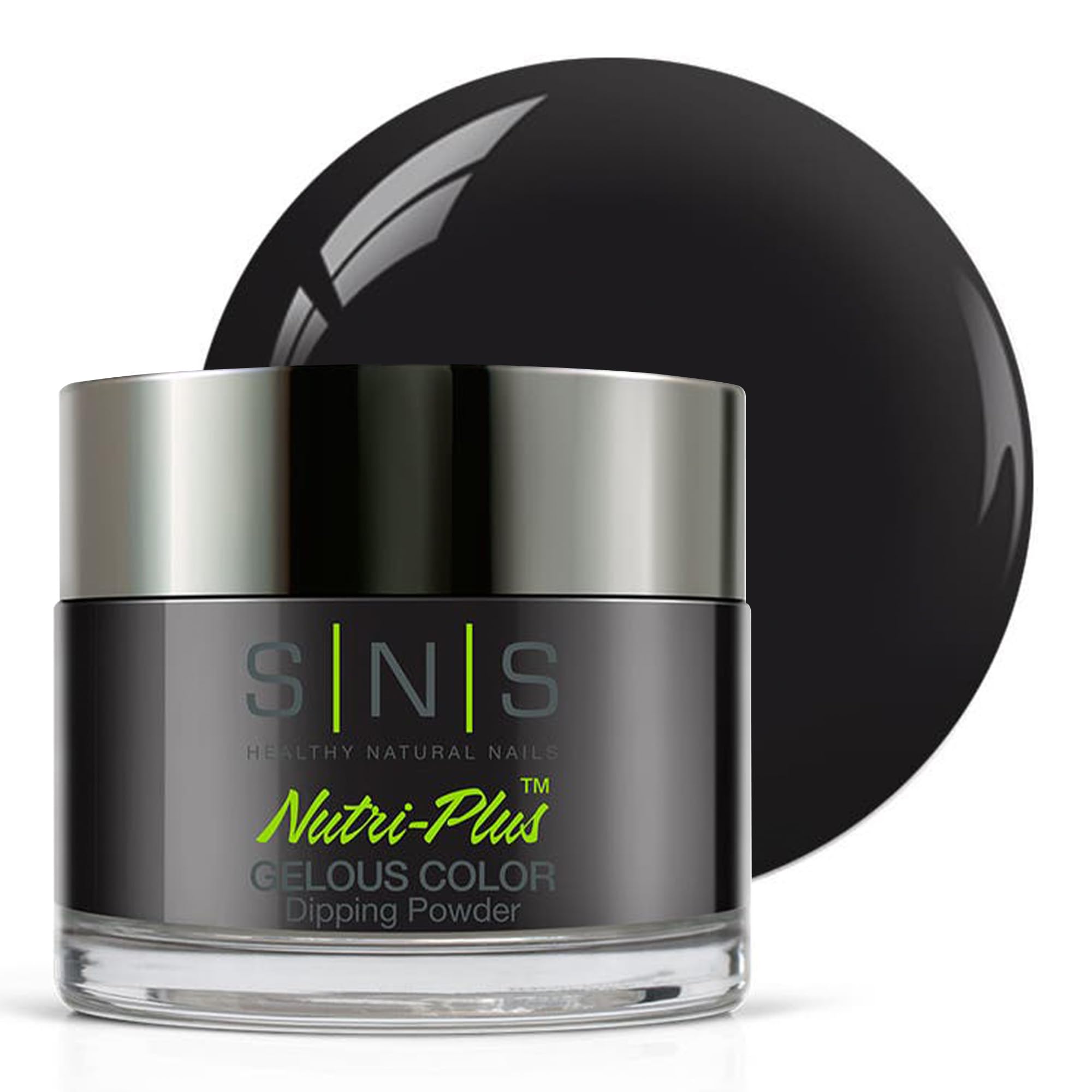 SNS Mozart Black Dip Powder (1.5oz) – Long-Lasting Gelous Color, Low Odor, No UV Lamp