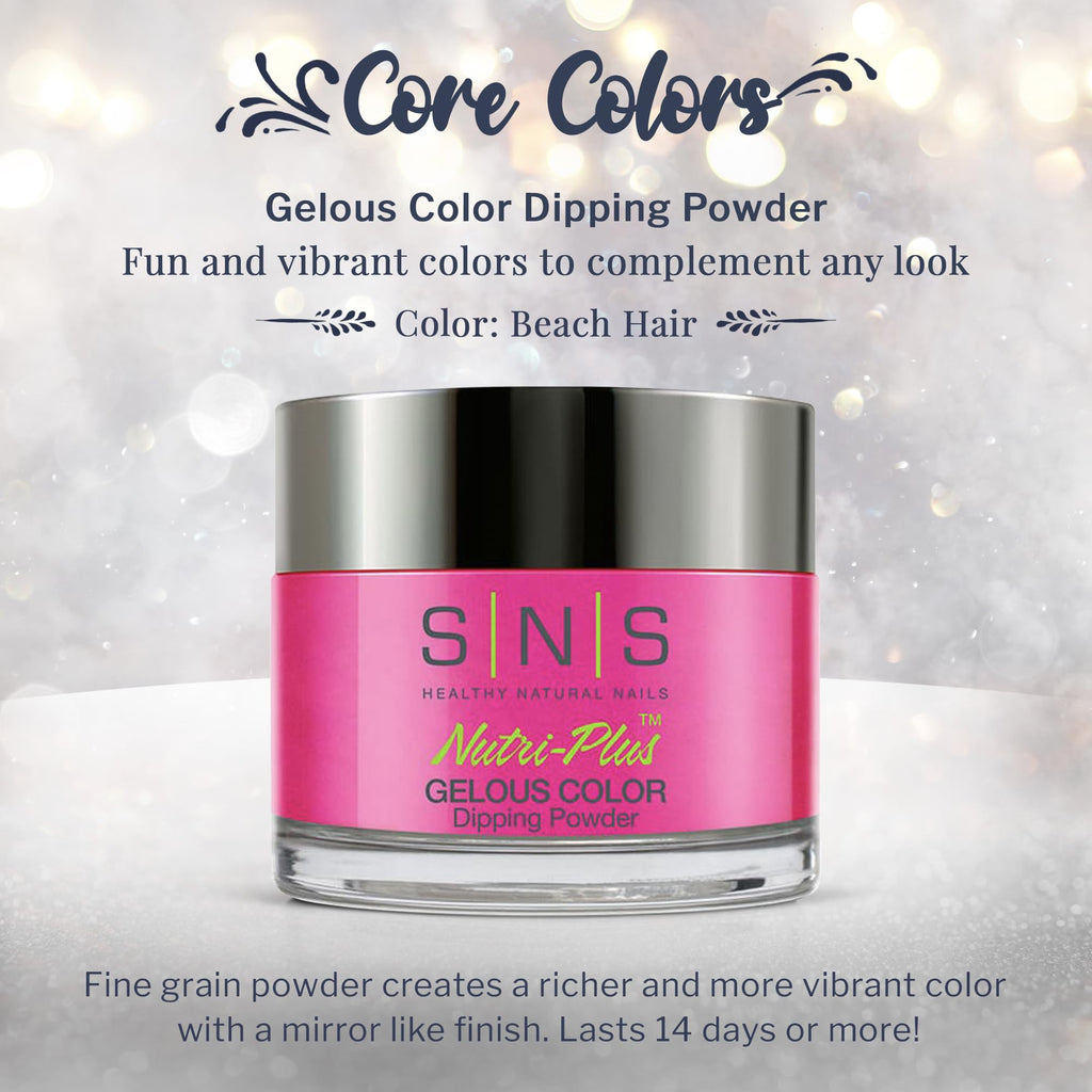SNS Nail Dip Powder Beach Hair - Long-Lasting, Low-Odor Color (1.5oz) - No UV Needed