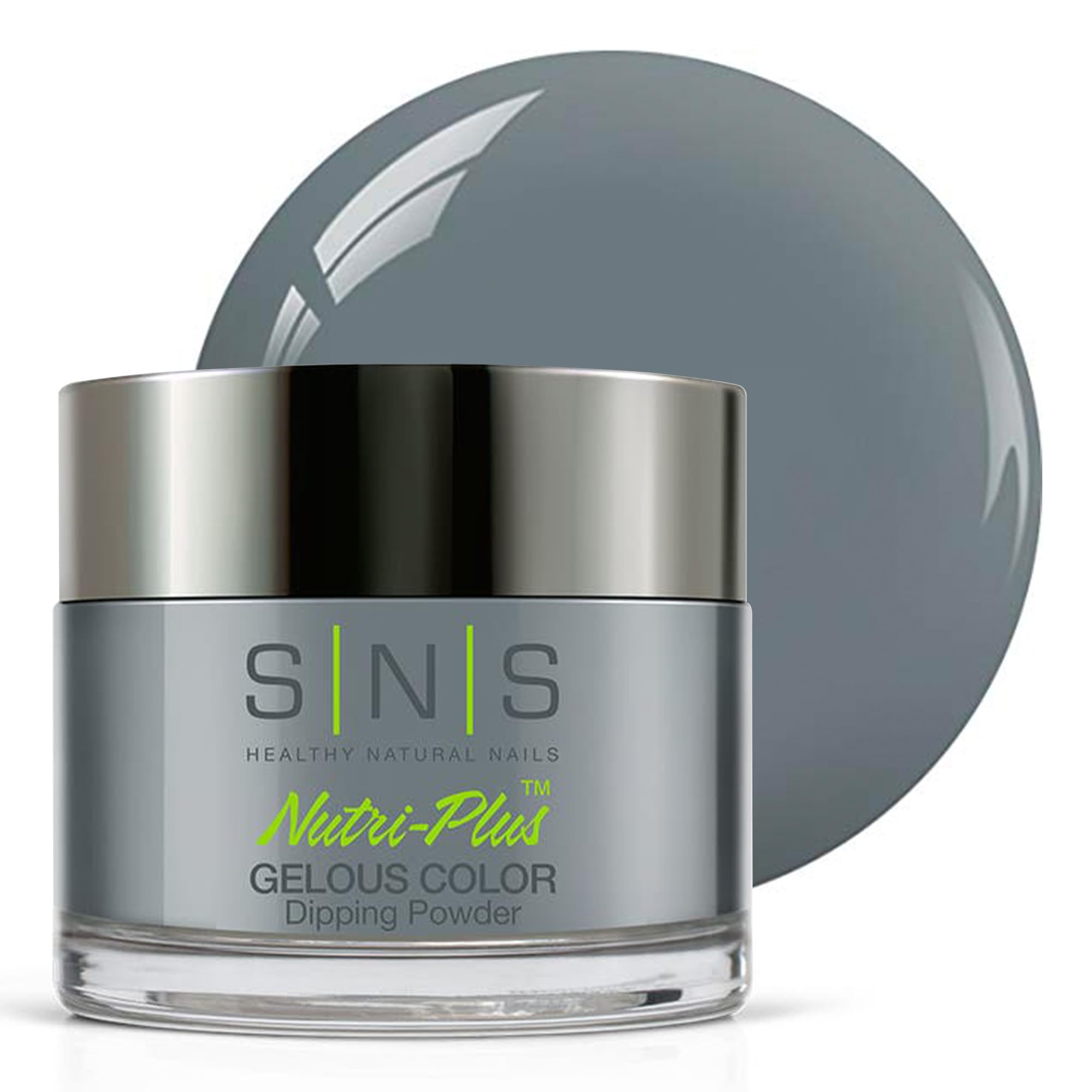 SNS Nail Dip Powder Blue Steel – 1.5oz, Low Odor, No UV Lamp Required, 14-Day Wear