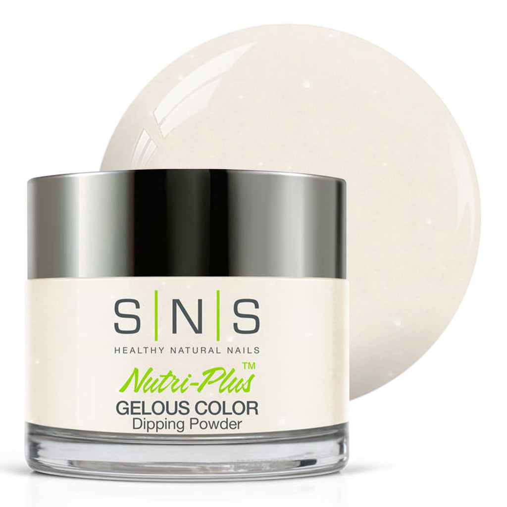 SNS Healthy Natural Nails Dip Powder – Counting Cards (White to Shimmer), 1.5oz, 14-Day Color, Low Odor, No UV Lamp