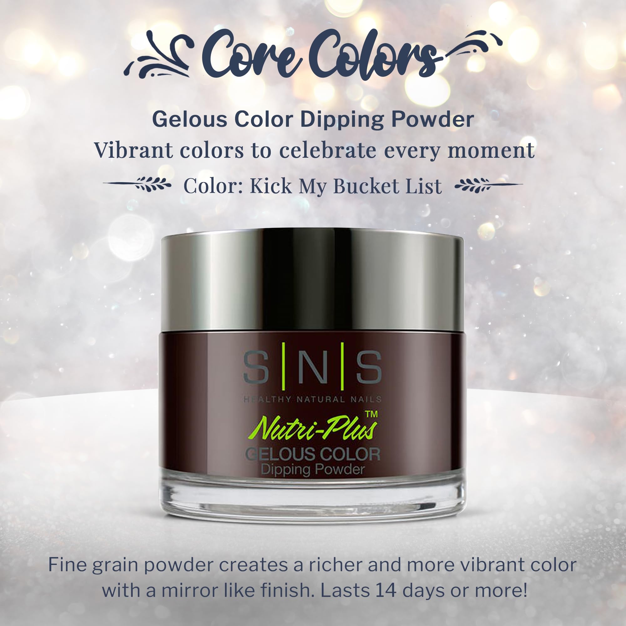 SNS Nail Dip Powder Kick My Bucket List Brown – 14-Day Color, Low Odor, No UV Lamp