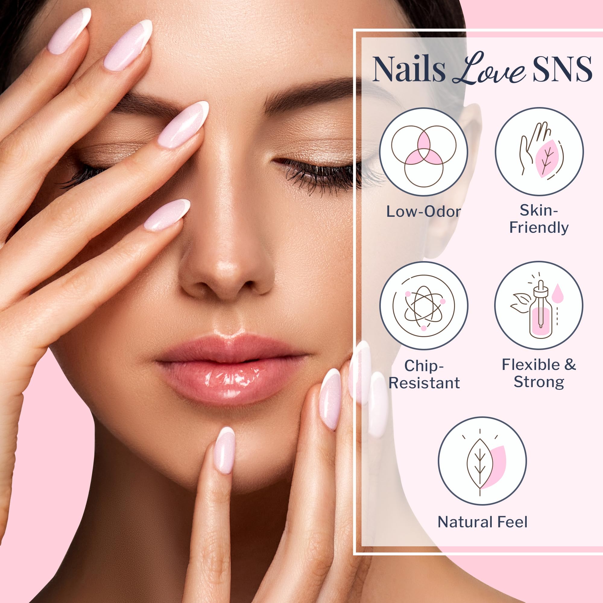 SNS Nail Dip Powder French White – Long-Lasting Color, Low Odor, No UV Lamp Needed | 4 Oz