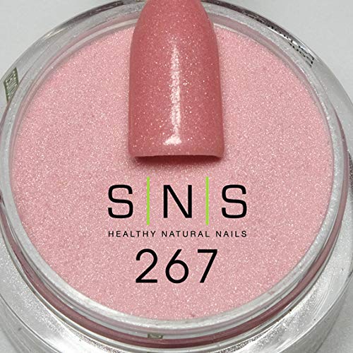 SNS Nail Dip Powder Very Structured Pink/Peach Shimmer – 1.5oz, 14-Day, Low-Odor, No UV Lamp