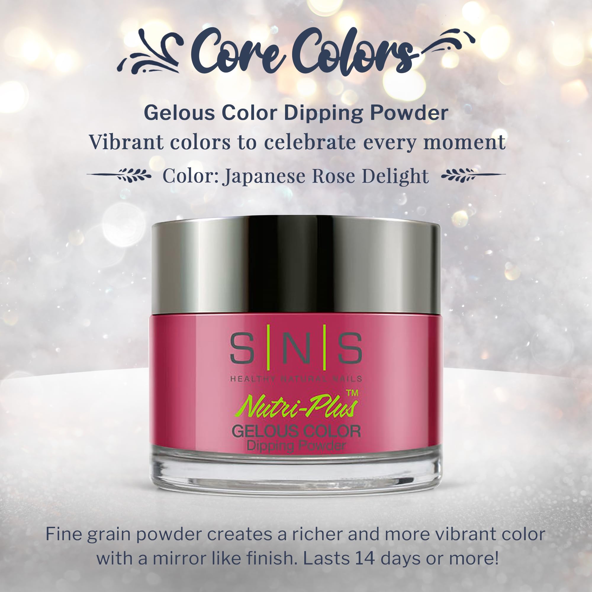 SNS Nail Dip Powder Japanese Rose Delight – Long-Lasting Red Color, No UV Lamp, 1oz