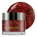 SNS Nail Dip Powder Be My Valentine – Red/Cranberry Glitter, 14+ Day Wear, Low-Odor, No UV Lamp, 1oz
