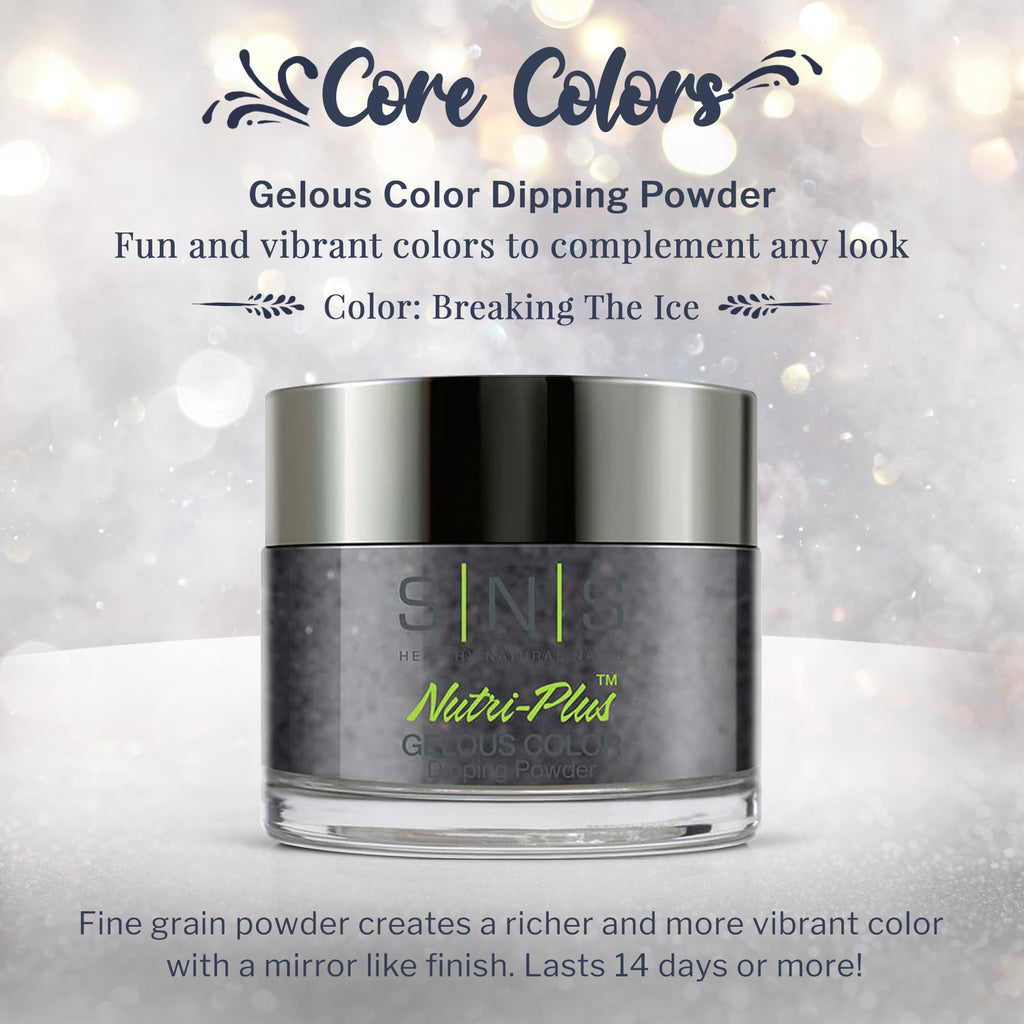 SNS Healthy Natural Nails – Breaking The Ice Nail Dip Powder (Gray Bronze Shimmer) – 14 Days, Low Odor, No UV Lamp, 1.5oz