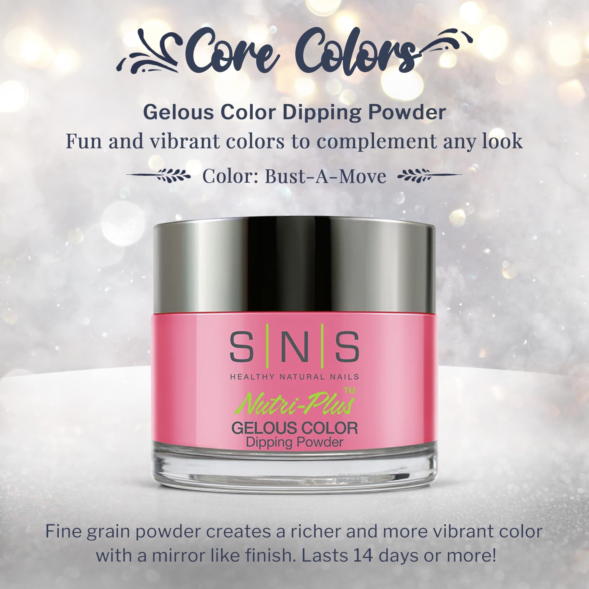 SNS Nail Dip Powder Bust-A-Move Pink 1.5oz – Long-Lasting, Low Odor, No UV Lamp