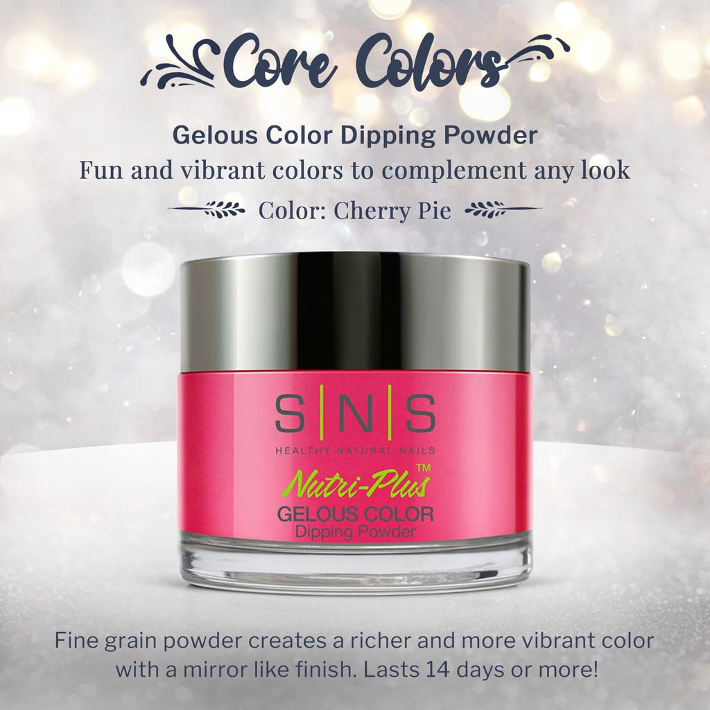 SNS Cherry Pie Dip Powder | Long-Lasting 14-Day Color, Low Odor, No UV Lamp – 1.5oz