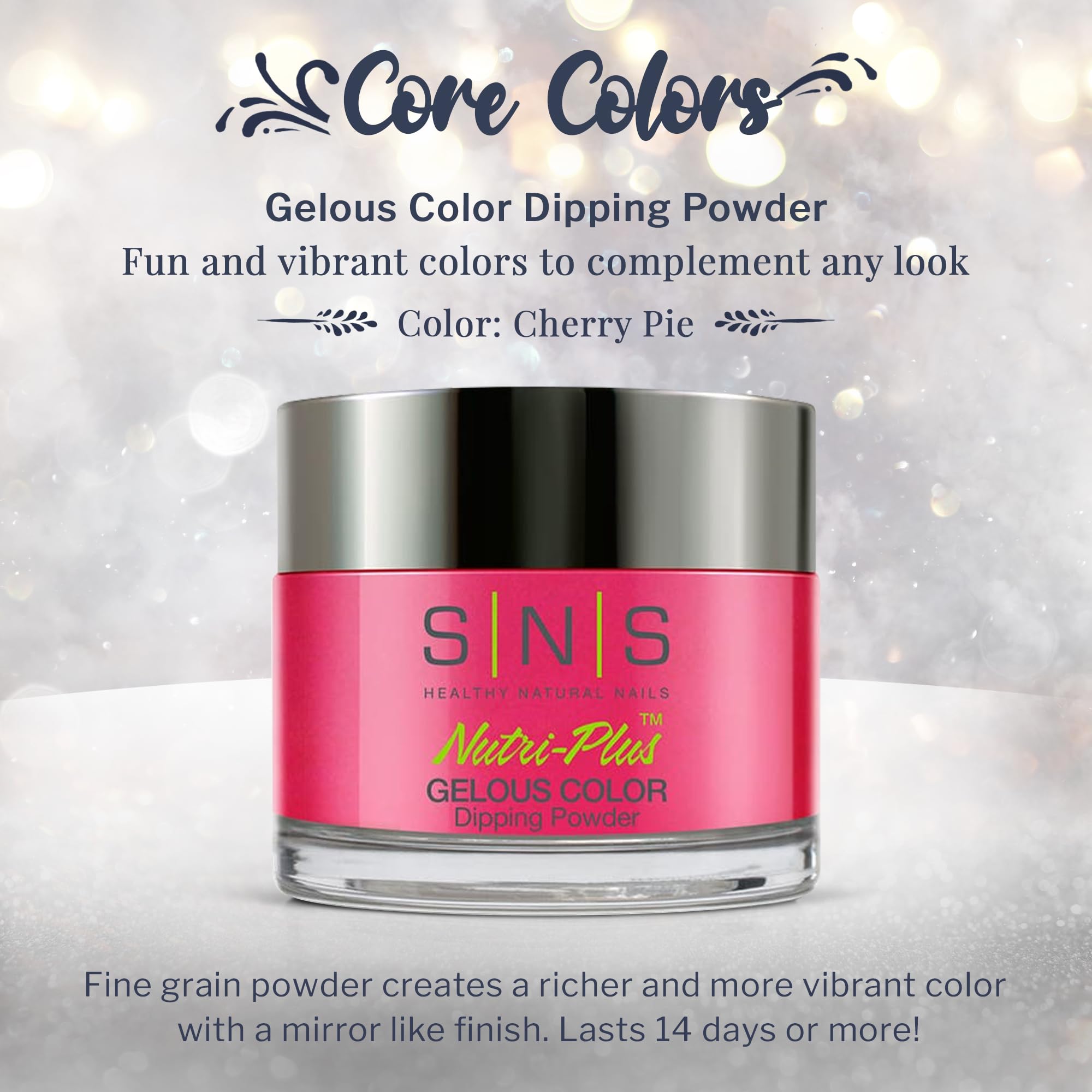 SNS Cherry Pie Dip Powder | Long-Lasting 14-Day Color, Low Odor, No UV Lamp – 1.5oz