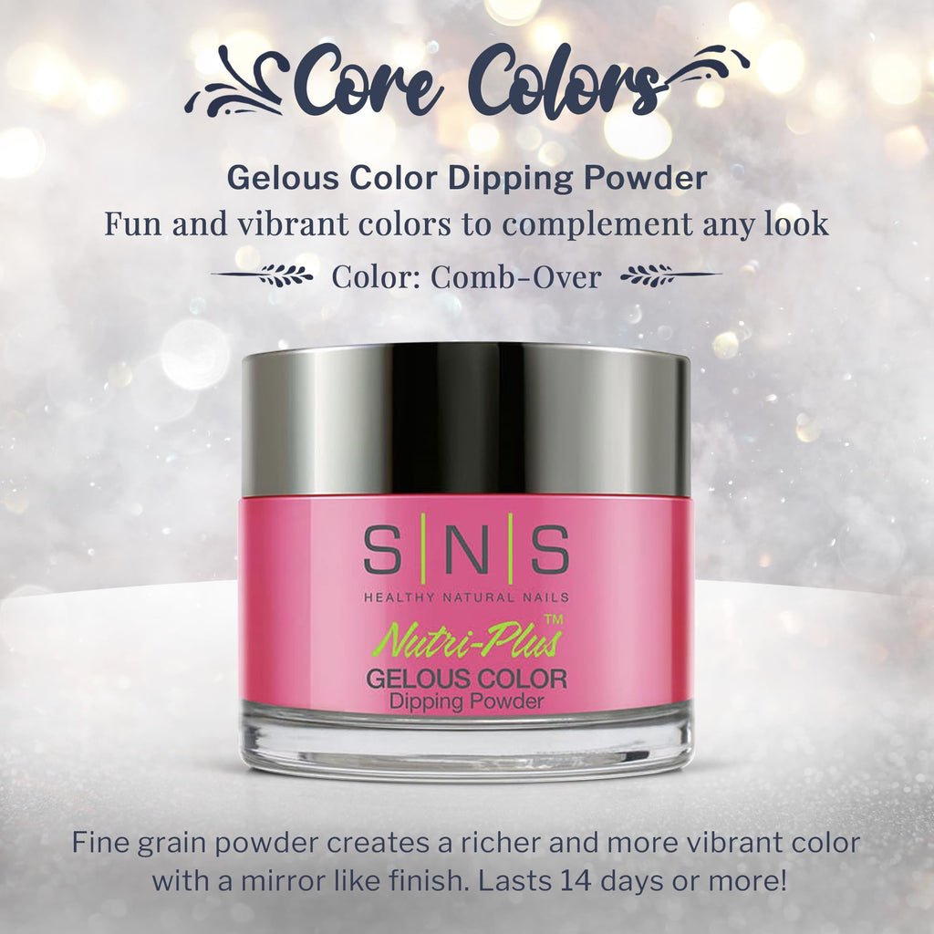 SNS Nail Dip Powder Comb-Over – Long-Lasting Color, Low Odor, No UV Lamp Required (1.5oz)