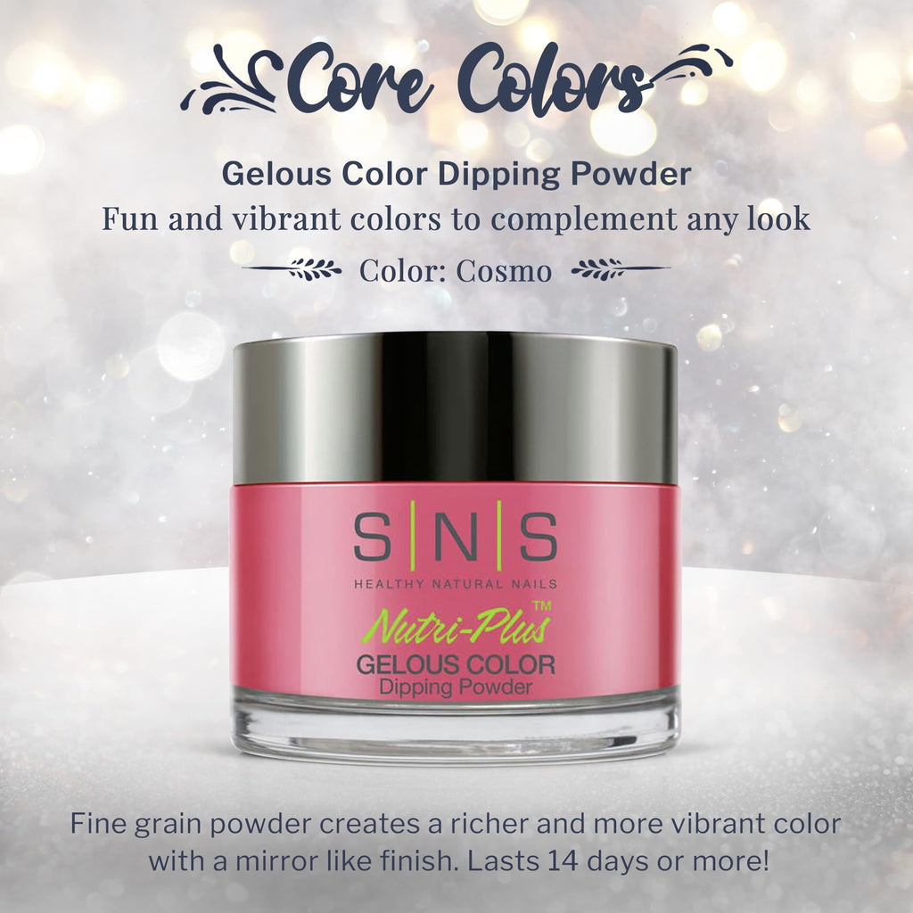 SNS Nail Dip Powder Cosmo Color – 14-Day Wear, Low-Odor, No UV Lamp