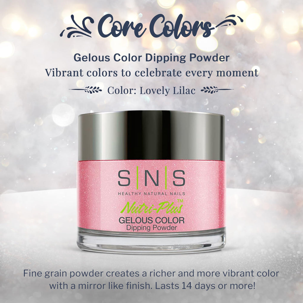 SNS Nail Dip Powder Lovely Lilac – 14-Day Wear, Low Odor, No UV Lamp Required, 1oz