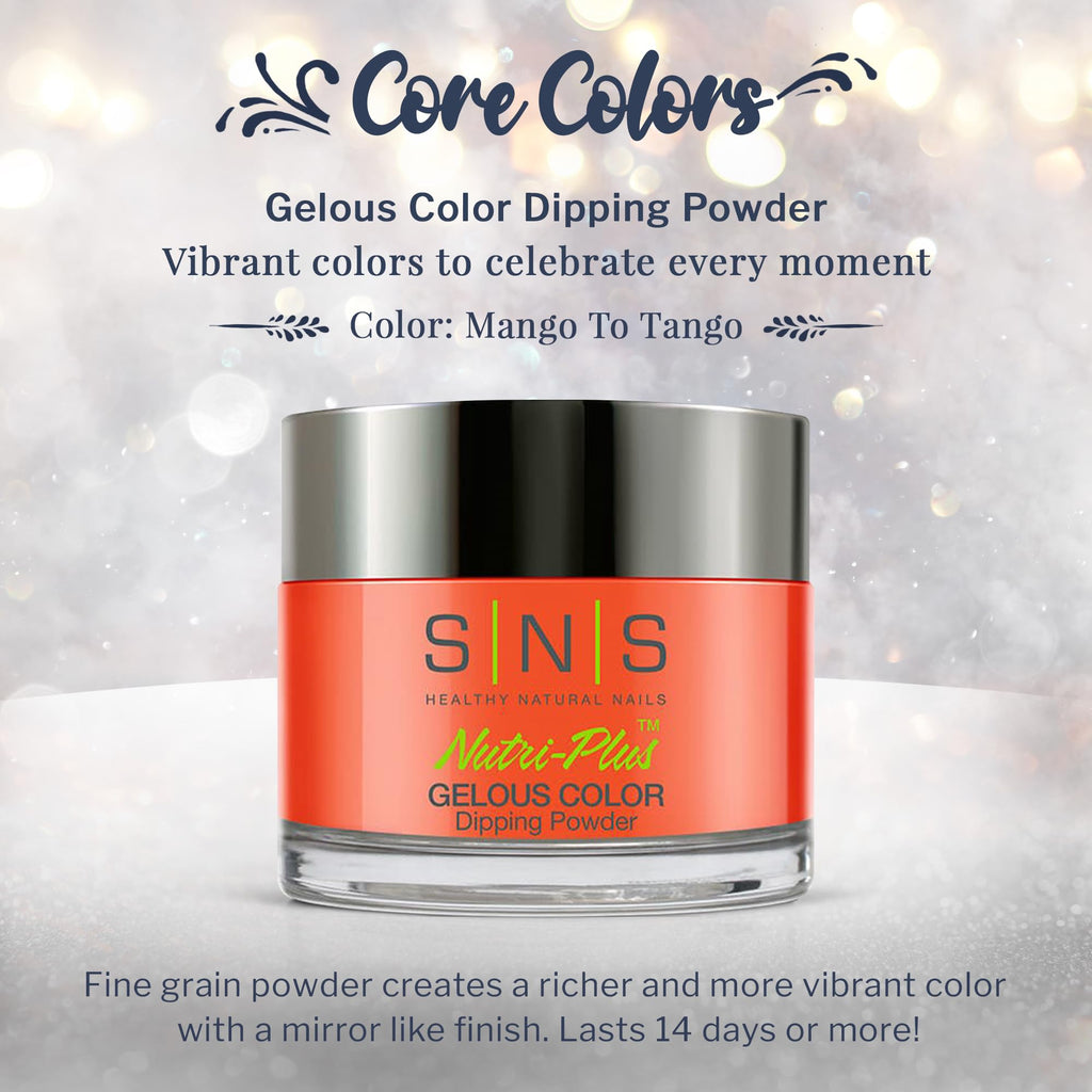 SNS Nail Dip Powder Mango To Tango – 14-Day Wear, No UV Lamp, 1oz
