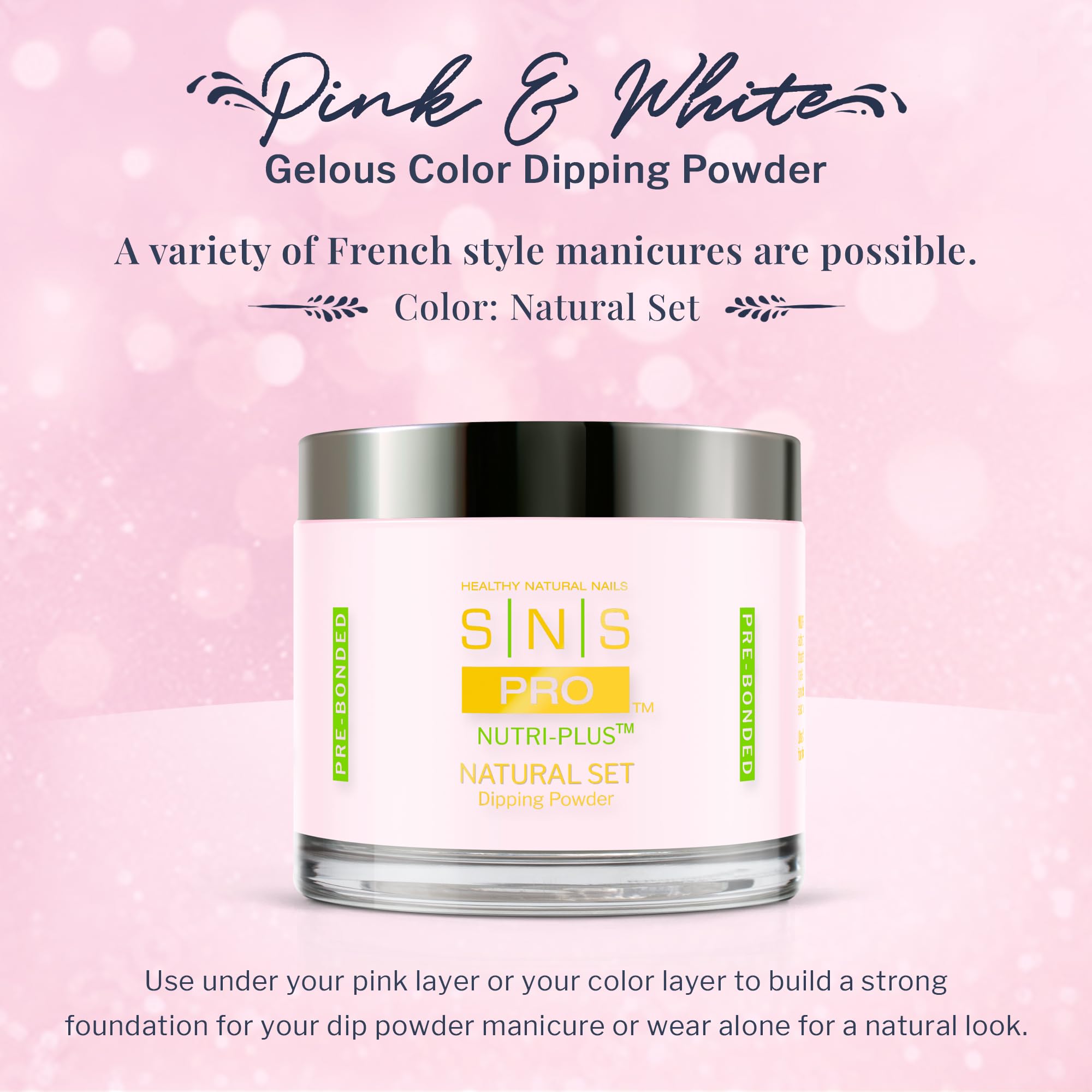 SNS Nail Dip Powder Natural Set — Long-Lasting Nude Dip Powder (4 oz) | Low Odor & No UV Lamp