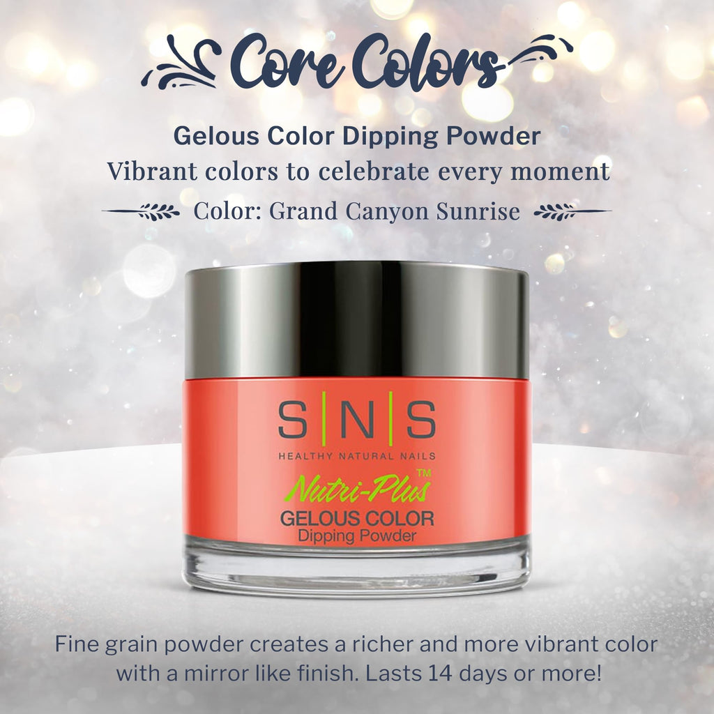 SNS Nail Dip Powder Grand Canyon Sunrise – Long-Lasting, Low-Odor, No UV Lamp Needed | 1oz