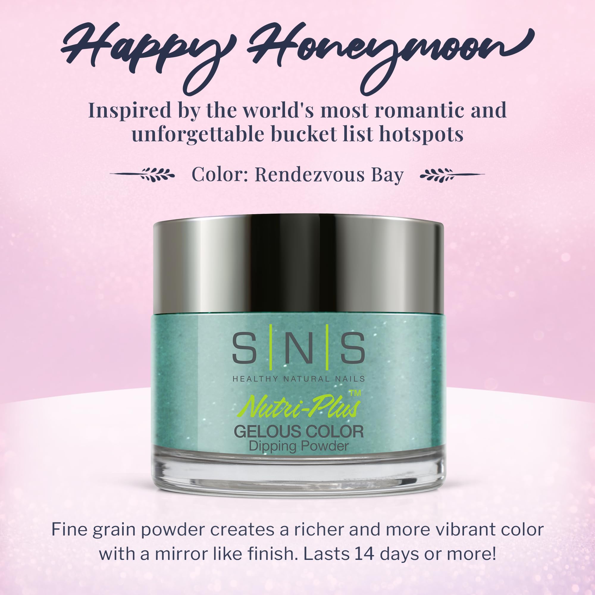 SNS Nail Dip Powder Rendezvous Bay – Long-Lasting Turquoise Teal Nail Color, 1.5 Oz