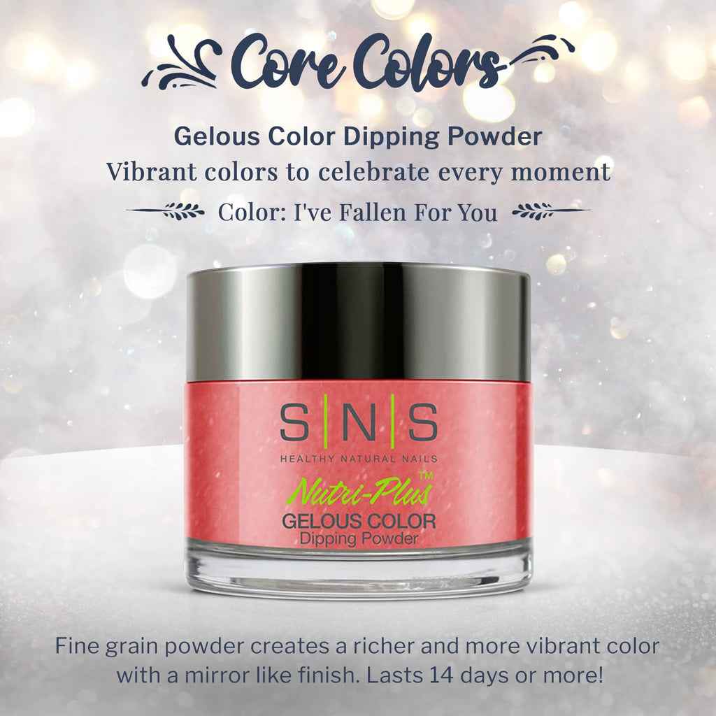 SNS Nail Dip Powder - I've Fallen For You (Pink/Mauve, Shimmer) | 14-Day Wear, Low Odor, No UV Lamp