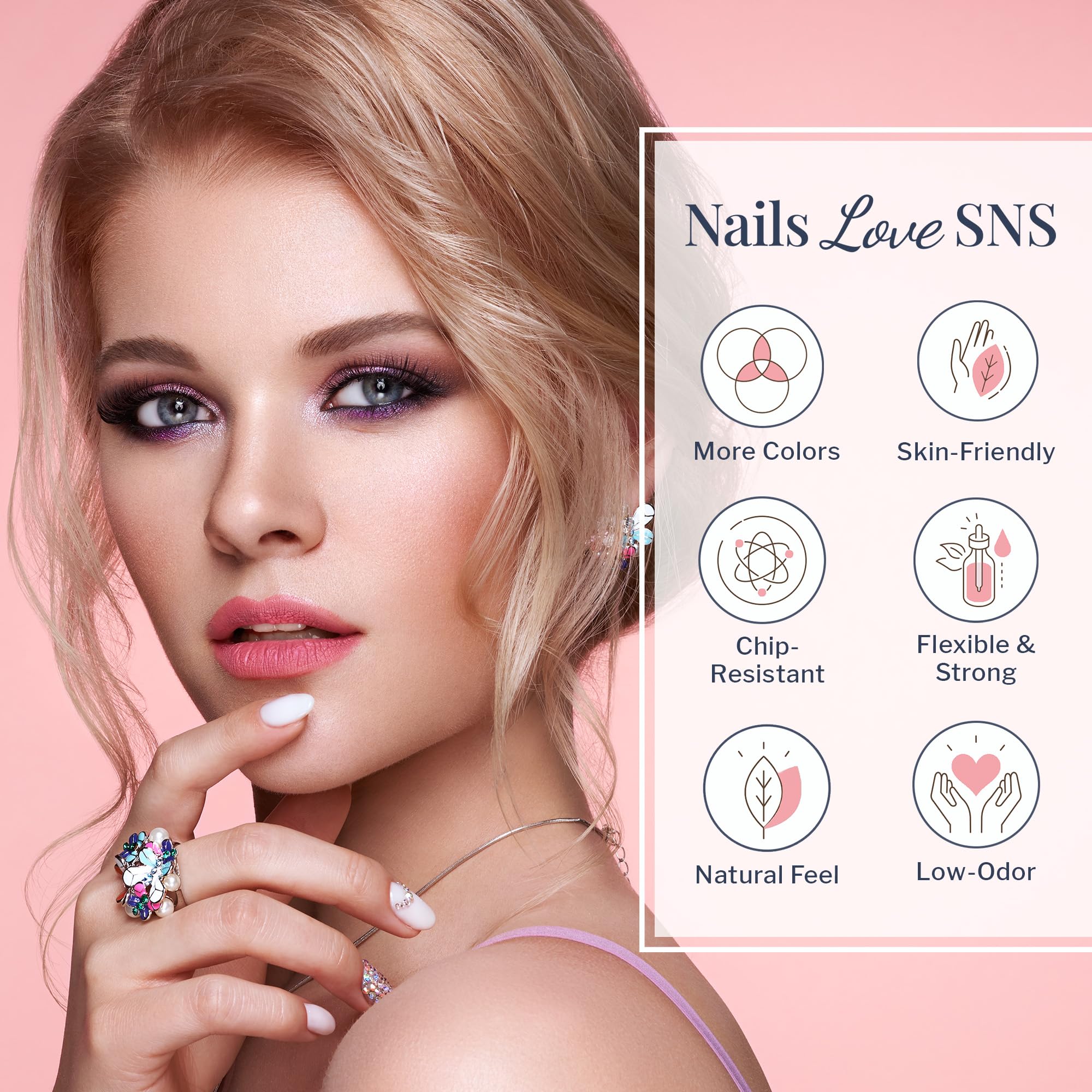 SNS Nail Dip Powder Gelous Color Spandex Ballet – Peach/Creme, 1.5 oz, Long-Lasting, Low-Odor, No UV Lamp