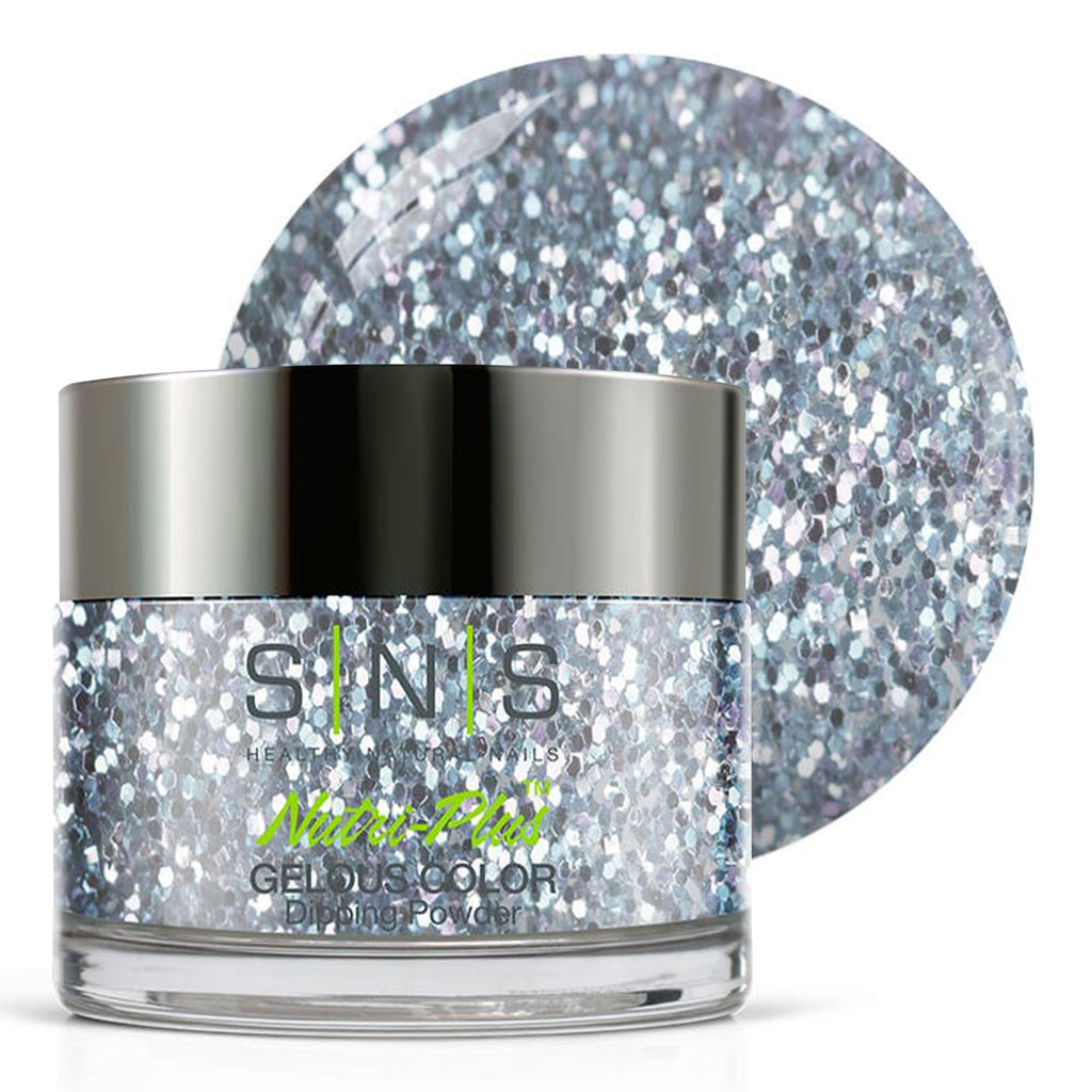 SNS Nail Dip Powder – Super Model Walk Metallic Silver Glitter (14 Days, Low Odor, No UV Needed) | 1.5oz