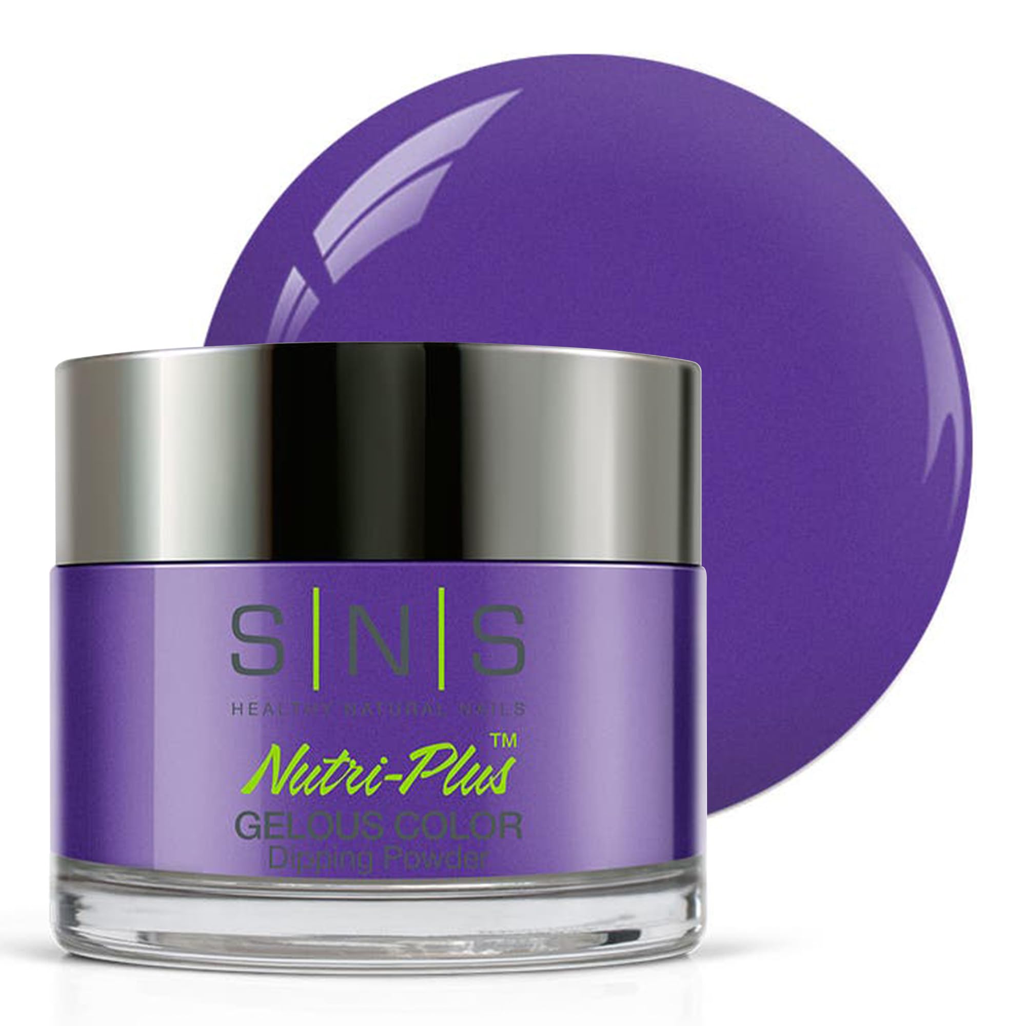 SNS Nail Dip Powder Violet Flame - 14-Day, Low-Odor Color Dip Powder, No UV Lamp Required, 1.5oz