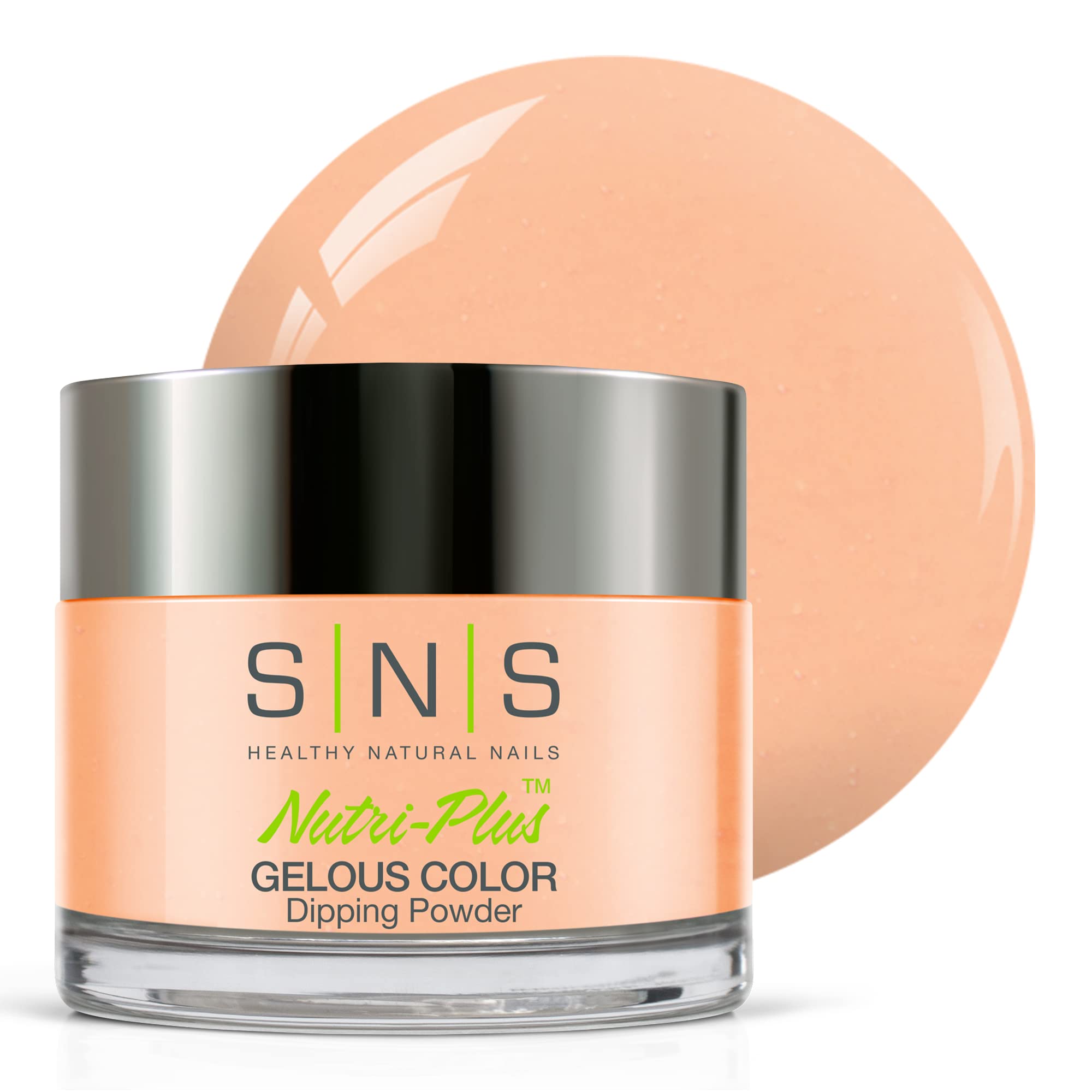 SNS Nail Dip Powder Satin Doll – Peach Pastel Cream, 14+ Day Wear, Low Odor, No UV Lamp, 1.5 oz