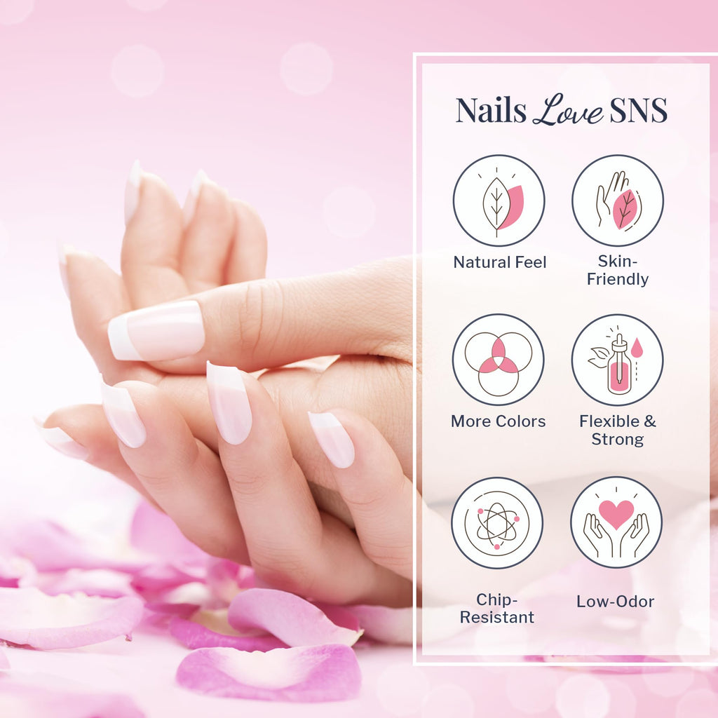 SNS Nails Dip Powder Starter Bundle: Pink & White French Manicure Kit