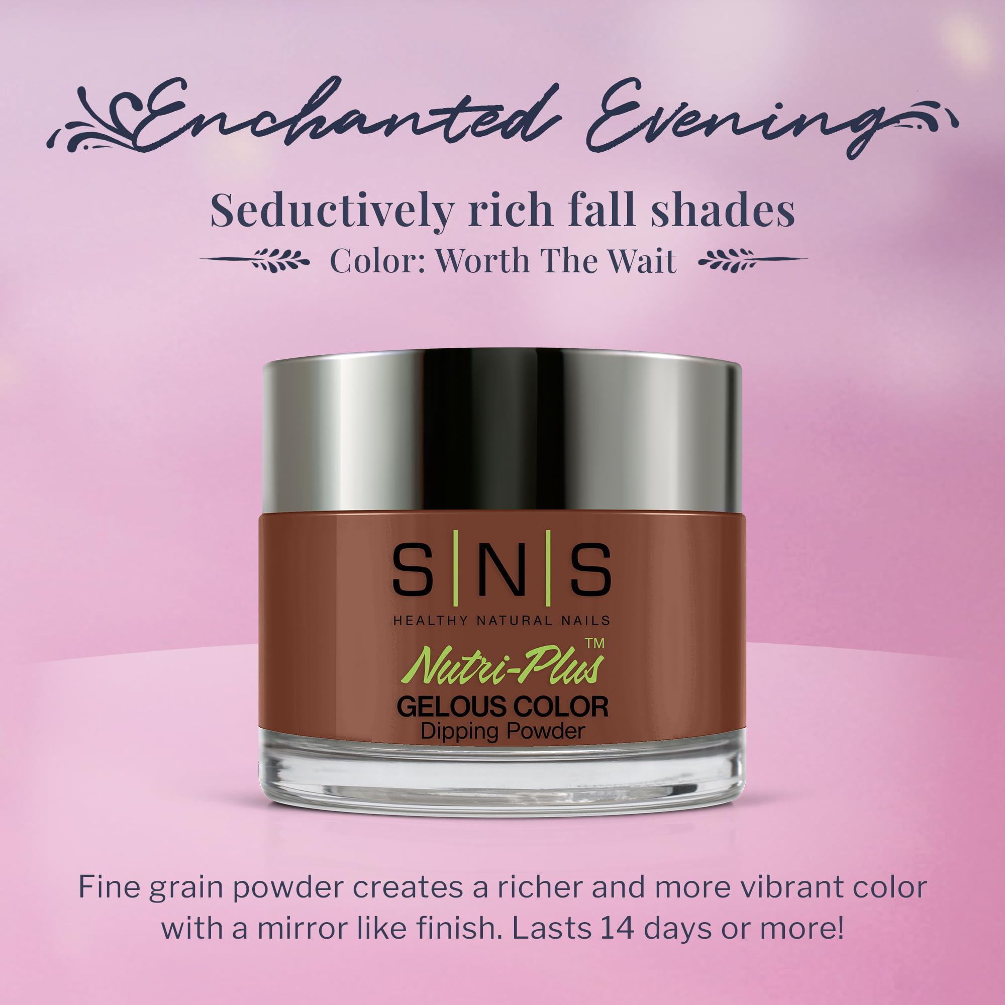 SNS Nail Dip Powder Worth The Wait (Brown) EE23 – 1.5 oz, 14-Day, Low-Odor, UV-Free