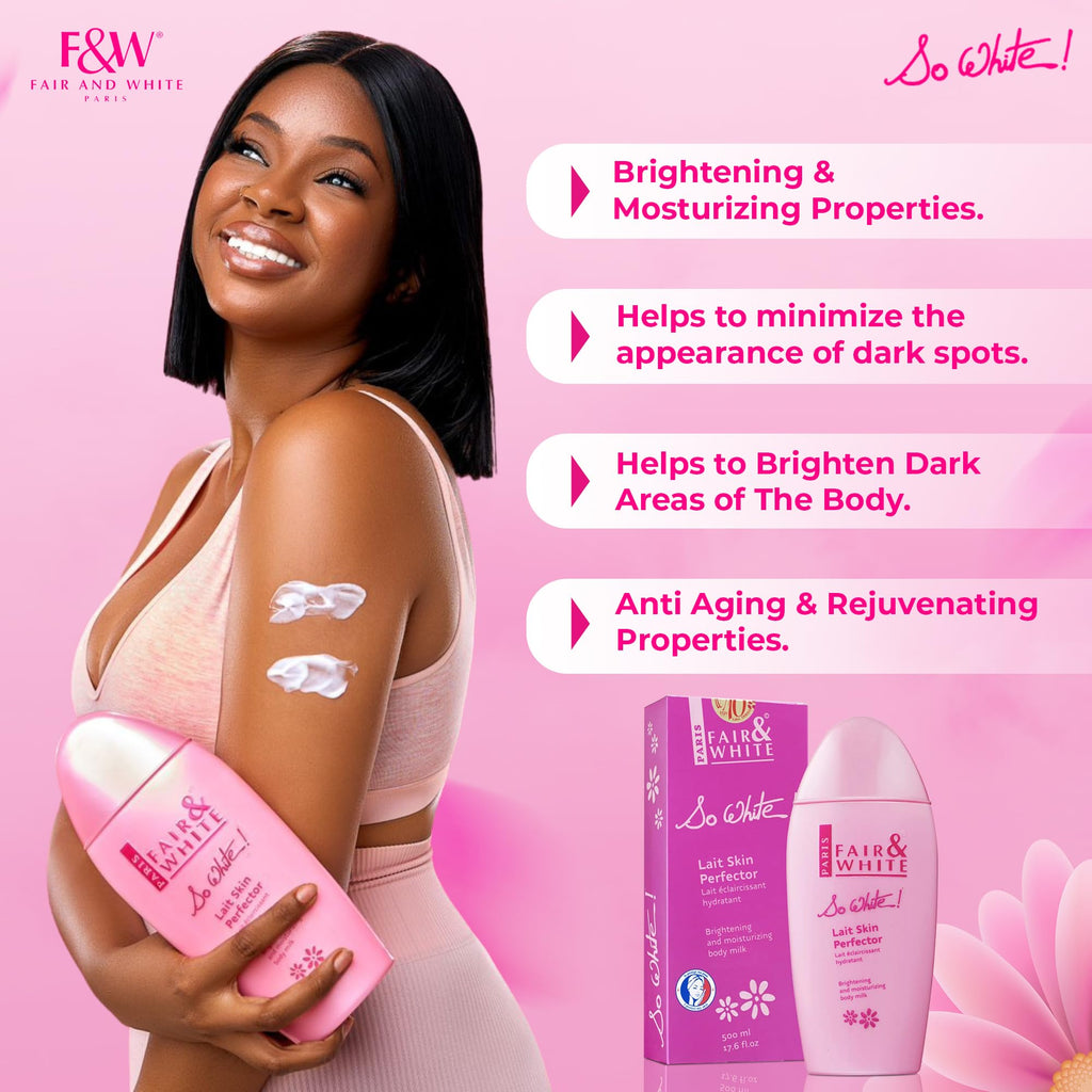 FAIR & WHITE So White Skin Brightening Lotion – 500 ml | Daily Moisturizing Body Lotion
