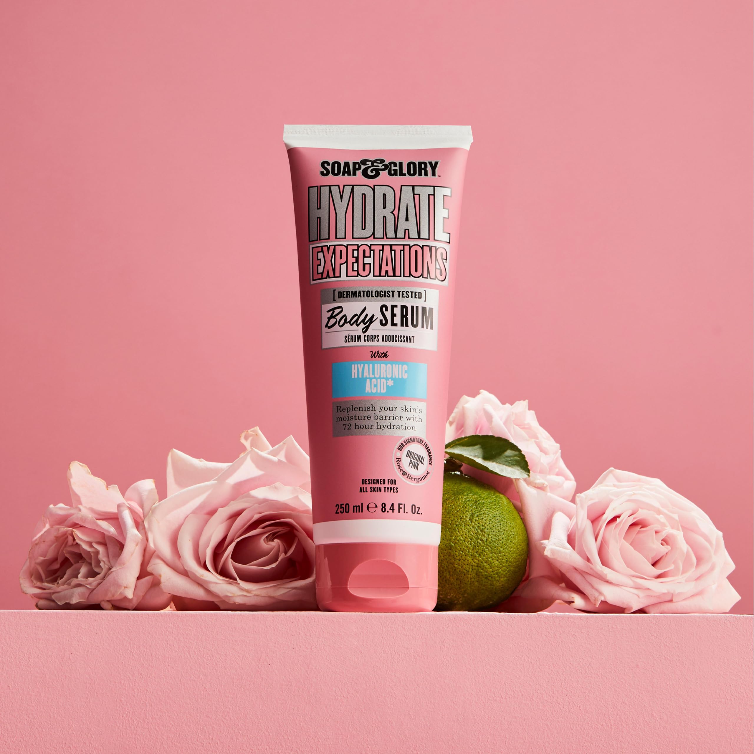 Soap & Glory Hydrate Expectations Body Serum – Hyaluronic Acid, Lightweight & Fast-Absorbing (8.4 oz)