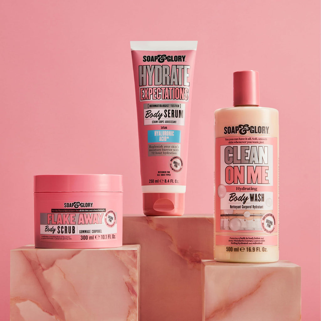 Soap & Glory Hydrate Expectations Body Serum – Hyaluronic Acid, Lightweight & Fast-Absorbing (8.4 oz)