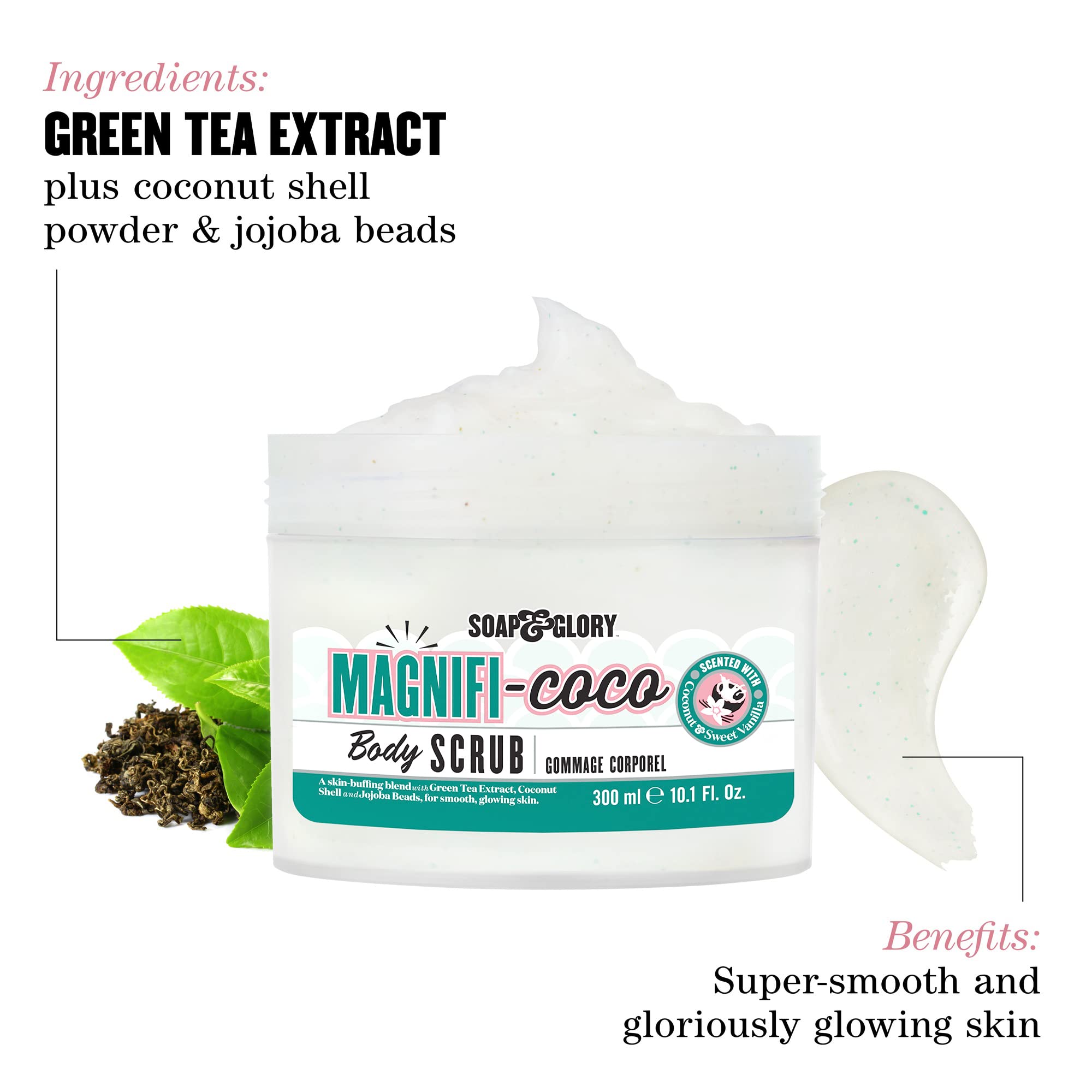 Soap & Glory Magnificoco Buff and Ready Coconut Body Scrub – Pack of 2 (300ml each)