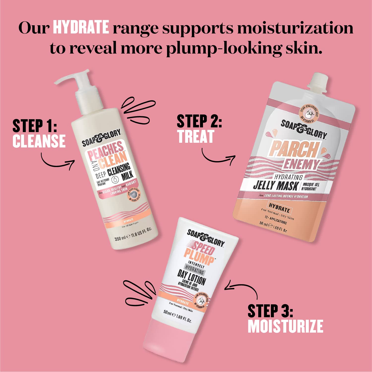 Soap & Glory Peaches & Clean Cleansing Milk — Gentle Makeup Remover & Hydrating Face Cleanser (11.8 oz)