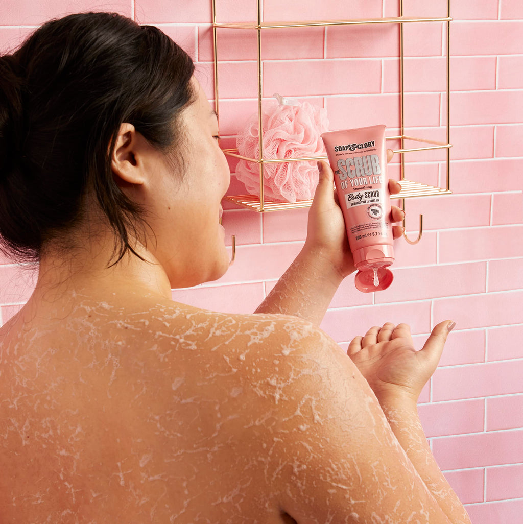 Soap & Glory Original Pink The Scrub Of Your Life Exfoliating Body Scrub – Vegan, Rose & Bergamot, 200ml x2