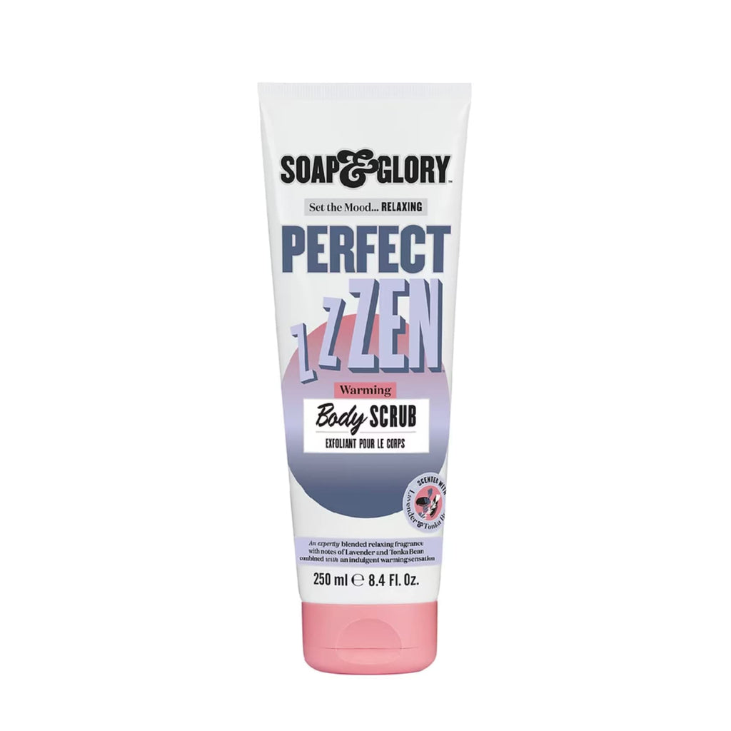 Soap & Glory Perfect Zen Exfoliating Body Scrub – Lavender & Tonka Bean, Warming Buff (250ml)