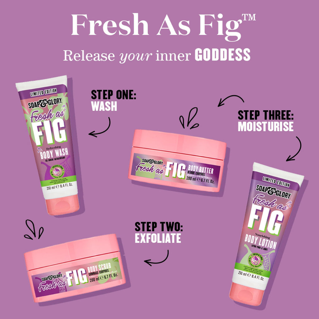 Soap & Glory Limited Edition Fresh as Fig Body Butter – Vegan Moisturizer for Dry Skin (200 ml)