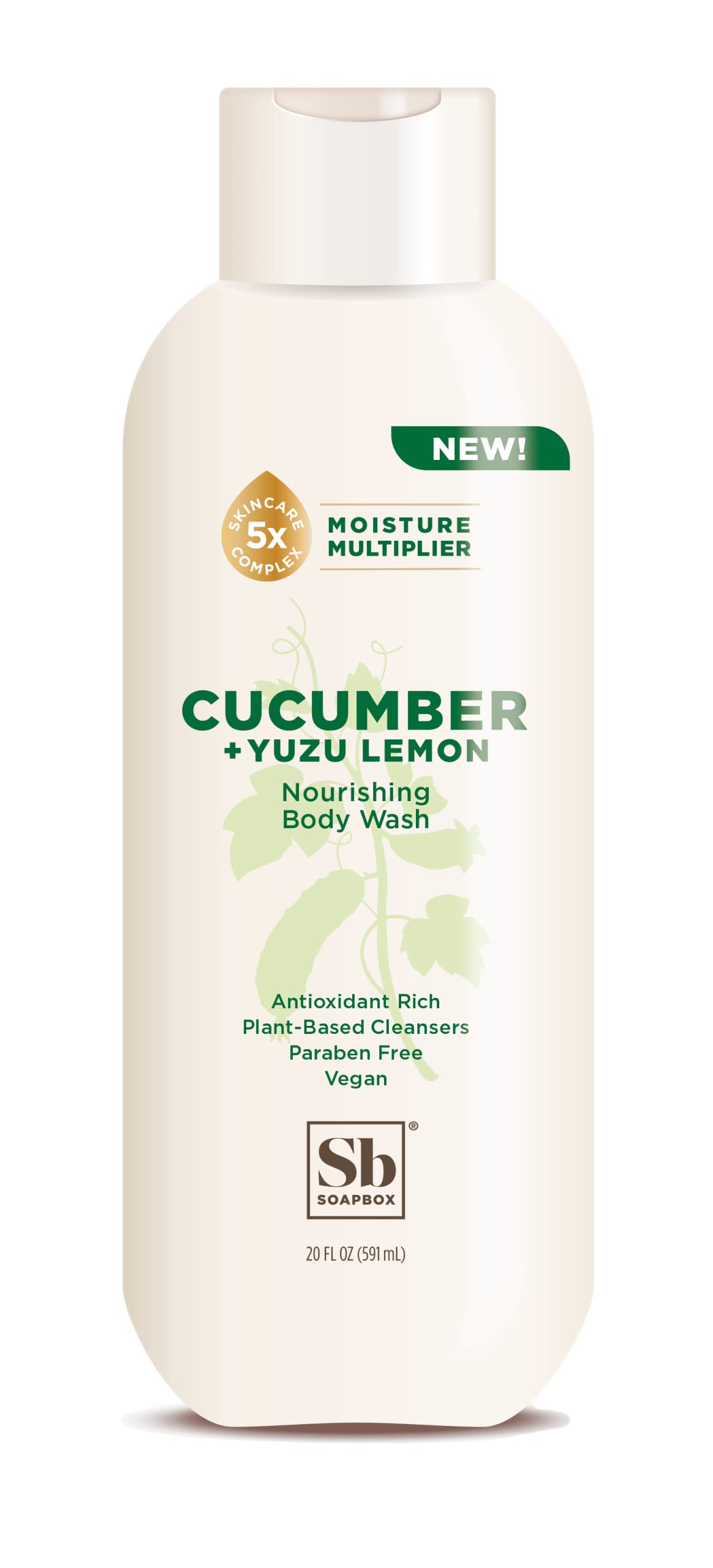 Soapbox Cucumber + Yuzu Lemon Body Wash – 3-Pack, 20oz Each, Vegan
