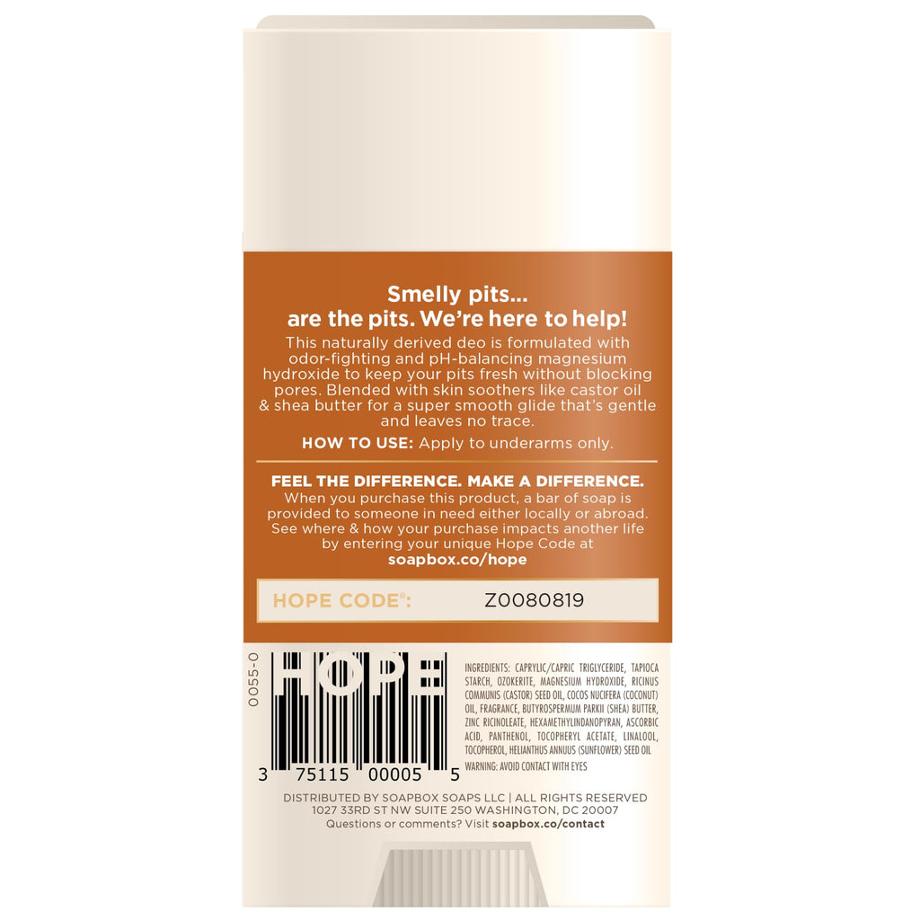 Soapbox Aluminum Free Deodorant 2-Pack – Bergamot & Citrus + Coconut & Vanilla | Natural, Aluminum-Free