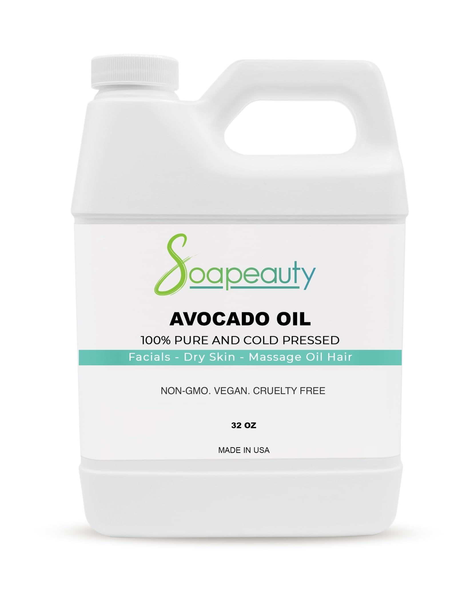 Soapeauty Avocado Oil for Skin & Hair – Cold Pressed, 32 fl oz