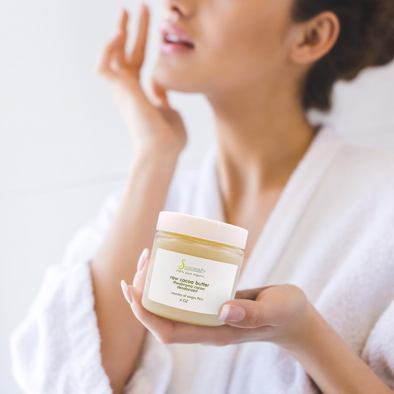 Soapeauty Cocoa Butter Raw – 100% Pure, Organic Cold-Pressed, Vegan (32 oz)