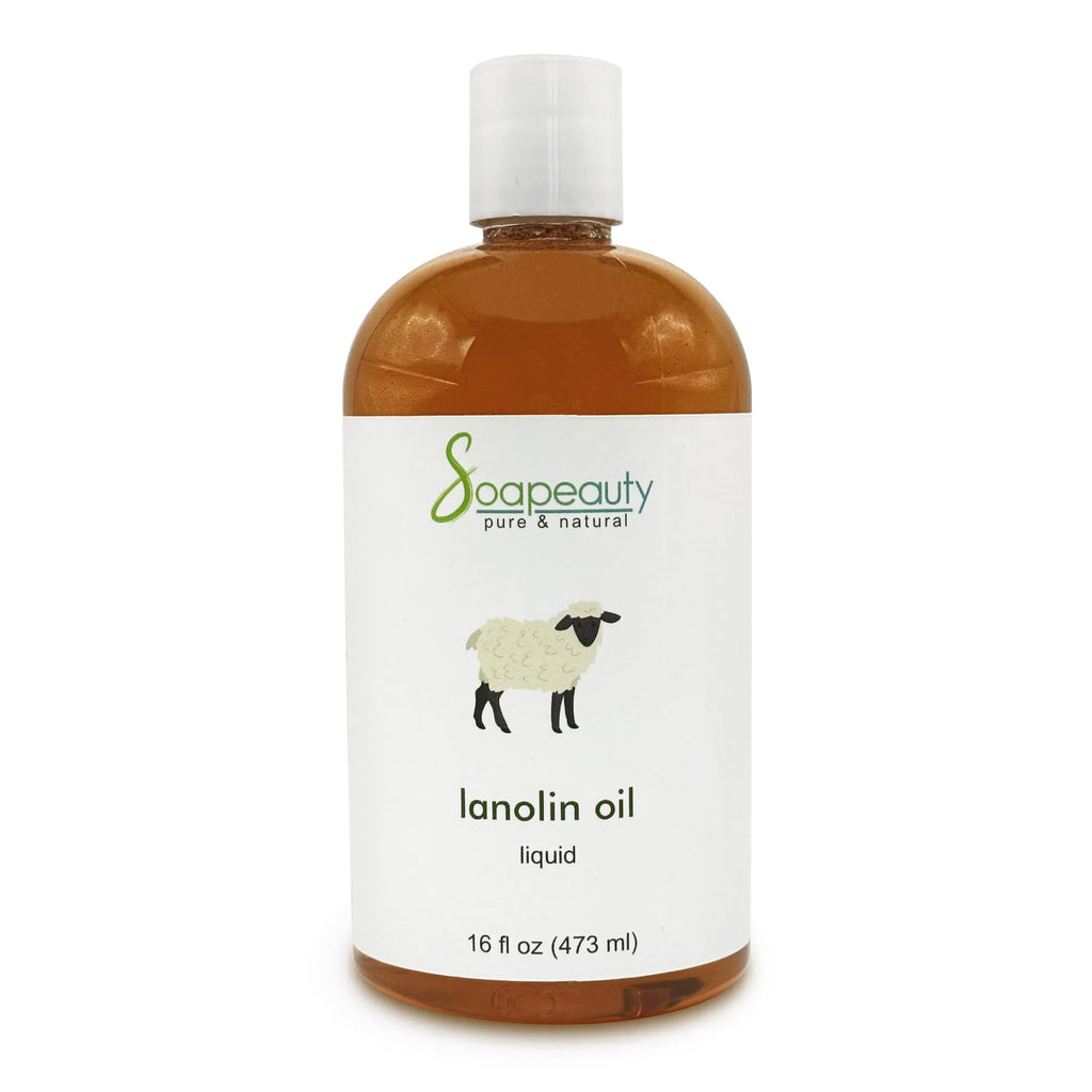 Soapeauty Lanolin Oil 100% Natural | Moisturizing Carrier Oil for Skin, Lips & Hair | 16 fl oz