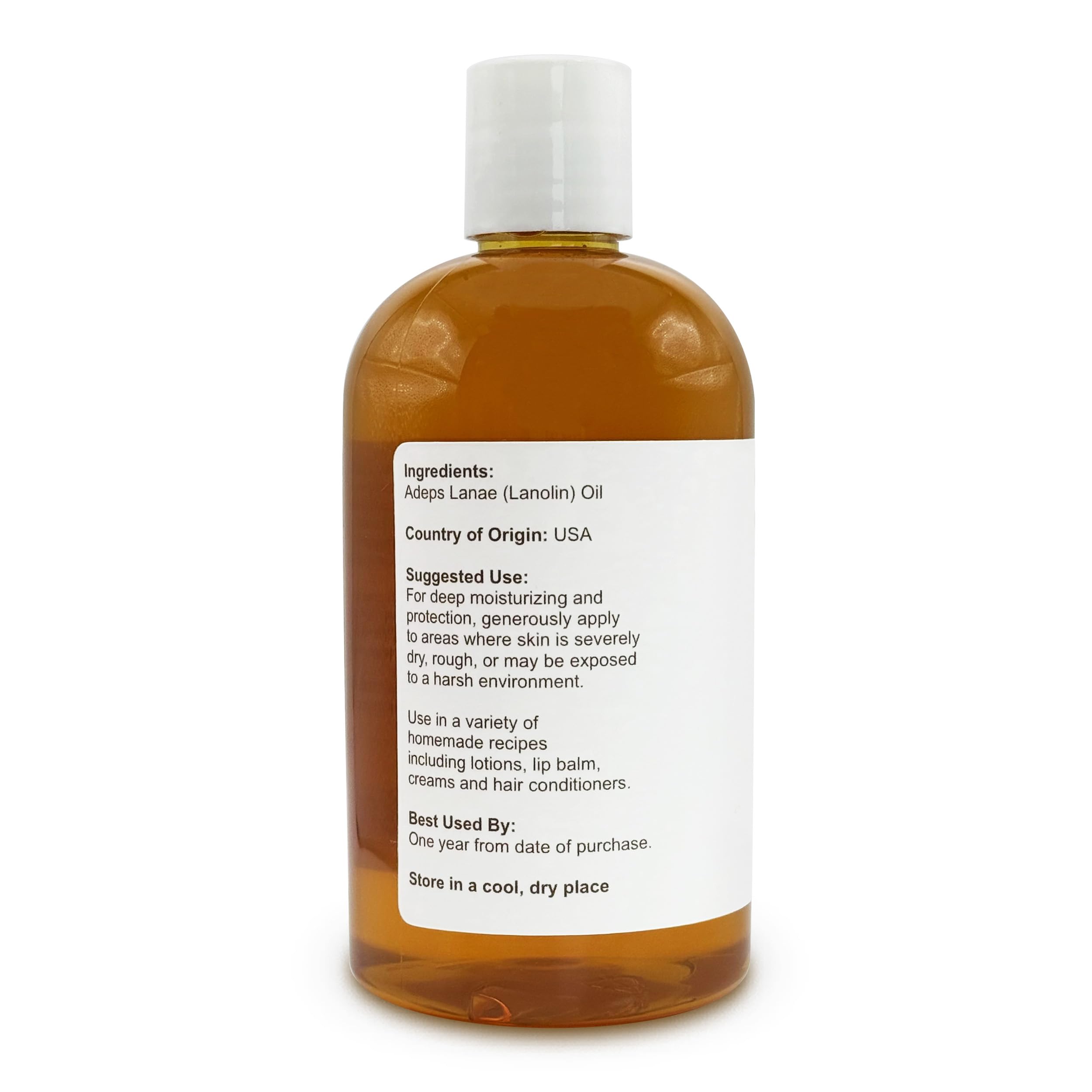 Soapeauty Lanolin Oil 100% Natural | Pure Carrier Oil for Skin, Hair & Lips | DIY Formulations | 12 fl oz