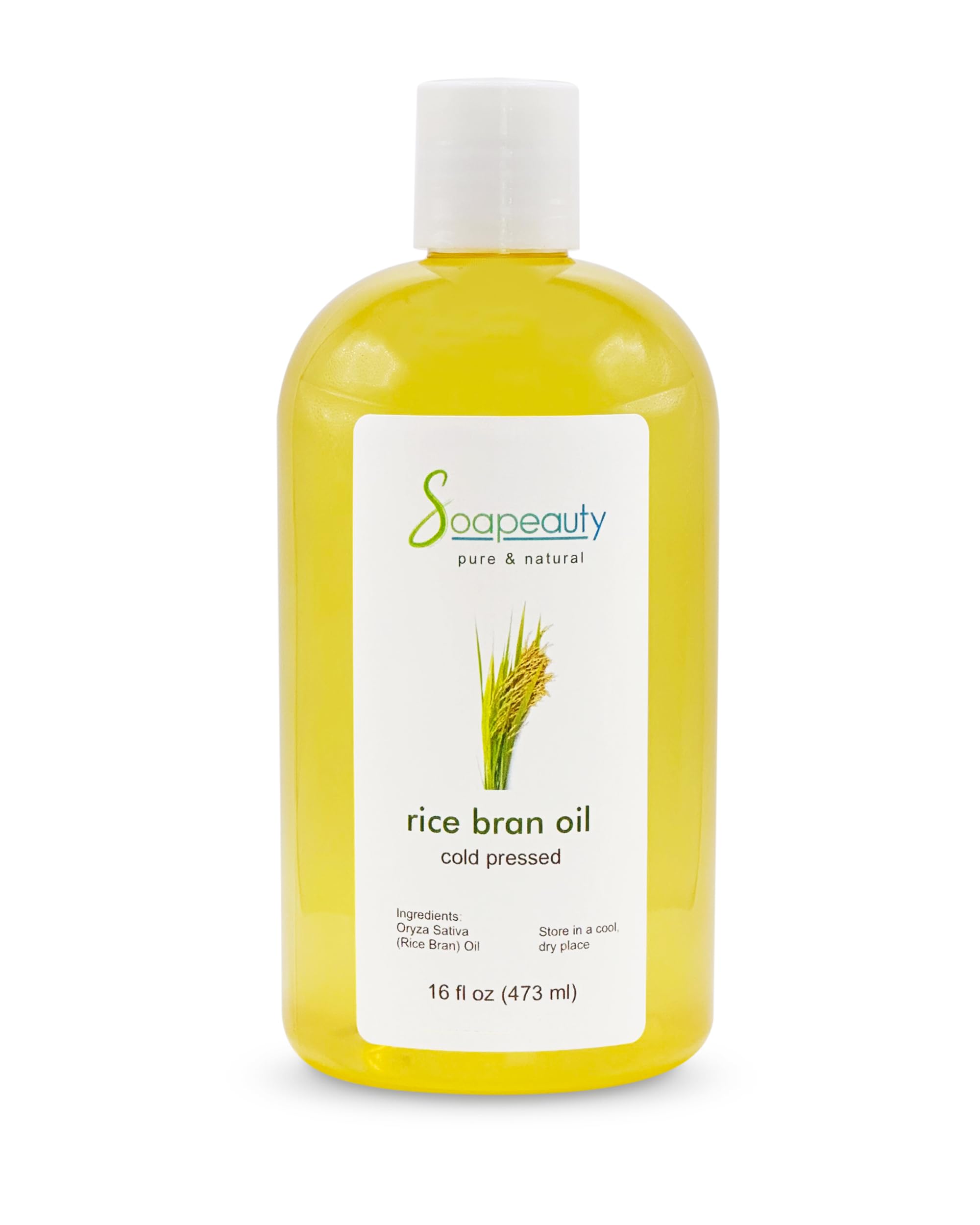 Soapeauty Rice Bran Oil – Cold Pressed, 100% Pure & Natural | 16 fl oz