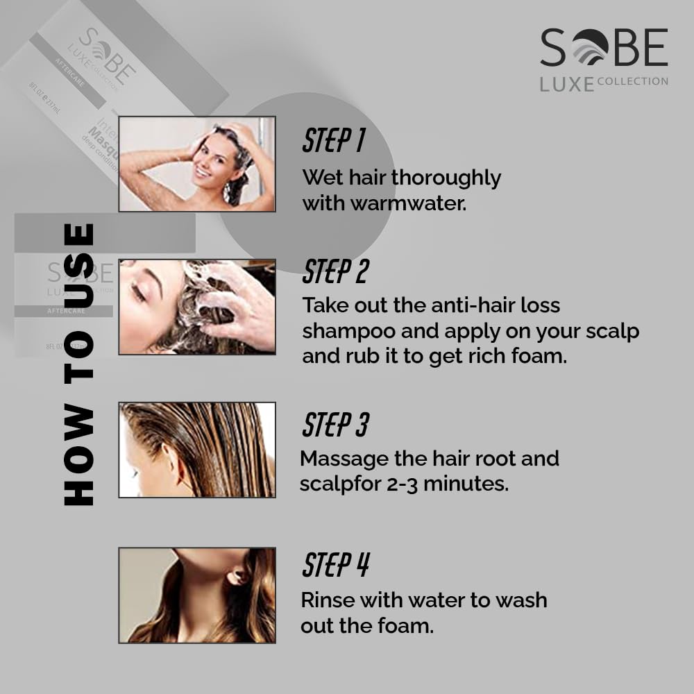 SOBE LUXE Hair Mask 8oz – Deep Conditioning for Dry, Damaged Hair | Keratin & Panthenol