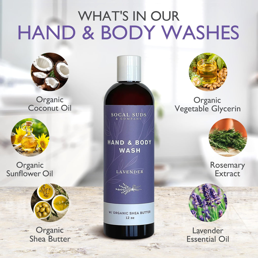 SoCal Suds & Company Lavender Shea Butter Hand & Body Wash - 12oz Twin Pack