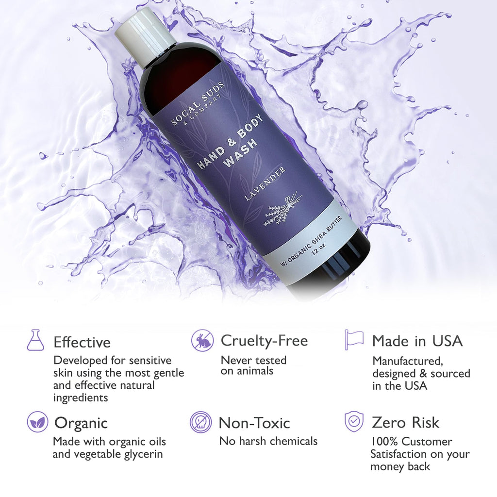 SoCal Suds & Company Lavender Shea Butter Hand & Body Wash - 12oz Twin Pack