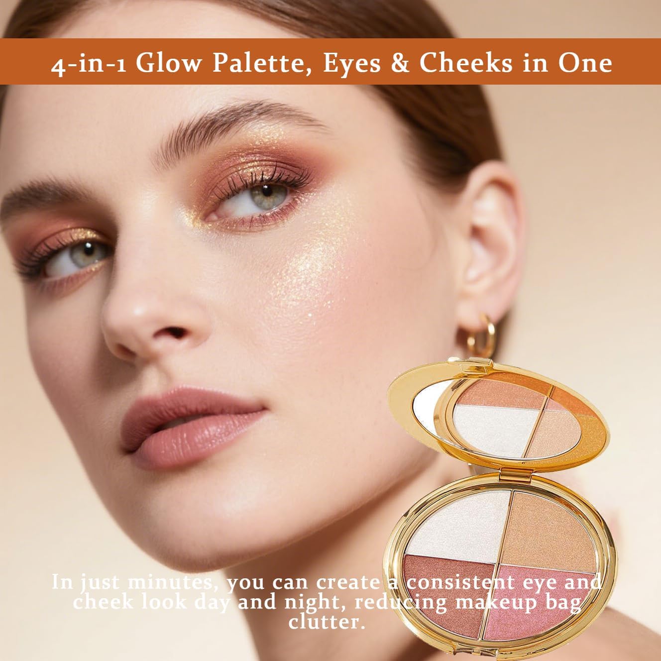 Soelegant Eye & Cheek Palette – 4-in-1 Glow, Eyeshadow & Highlighter