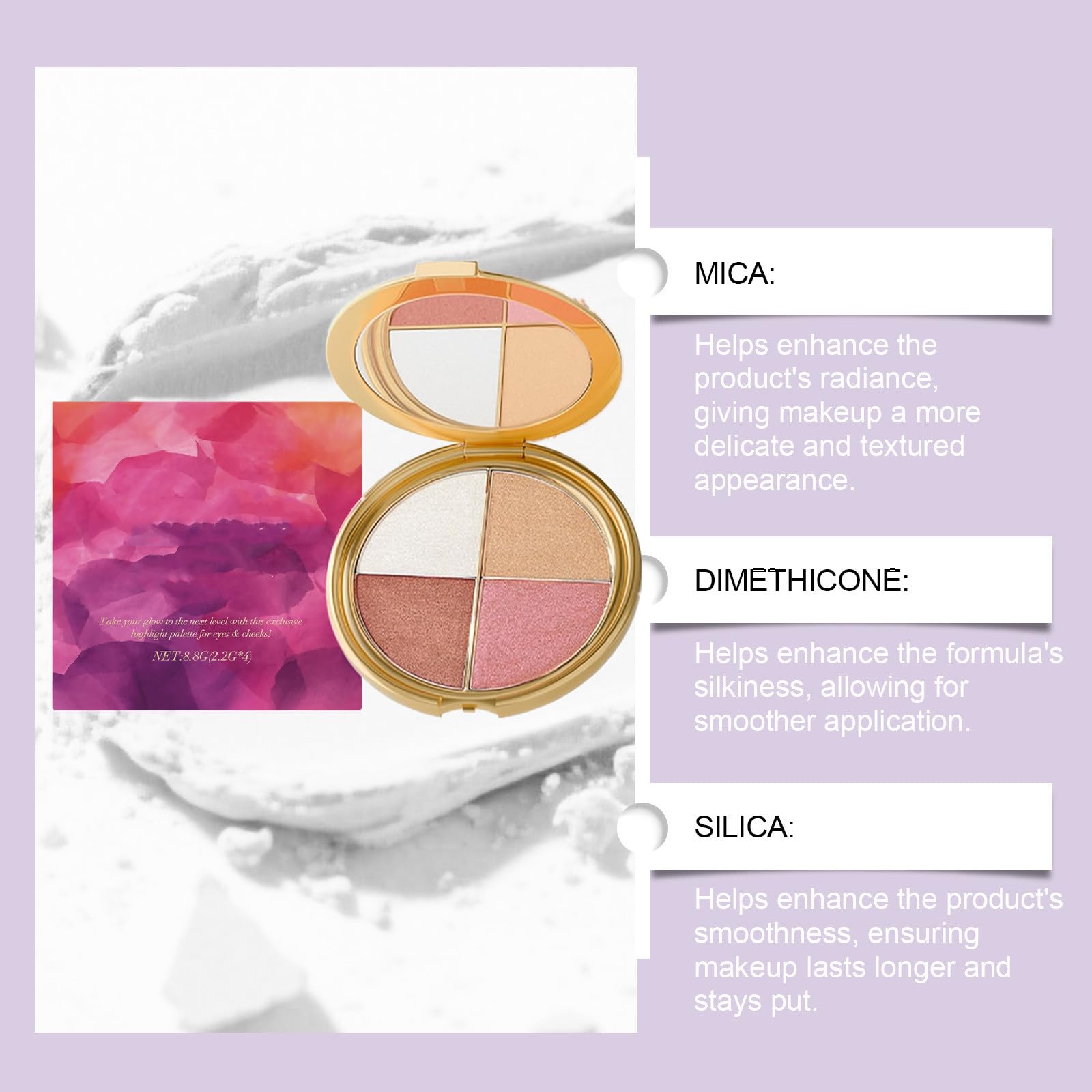 Soelegant Eye & Cheek Palette – 4-in-1 Glow, Eyeshadow & Highlighter