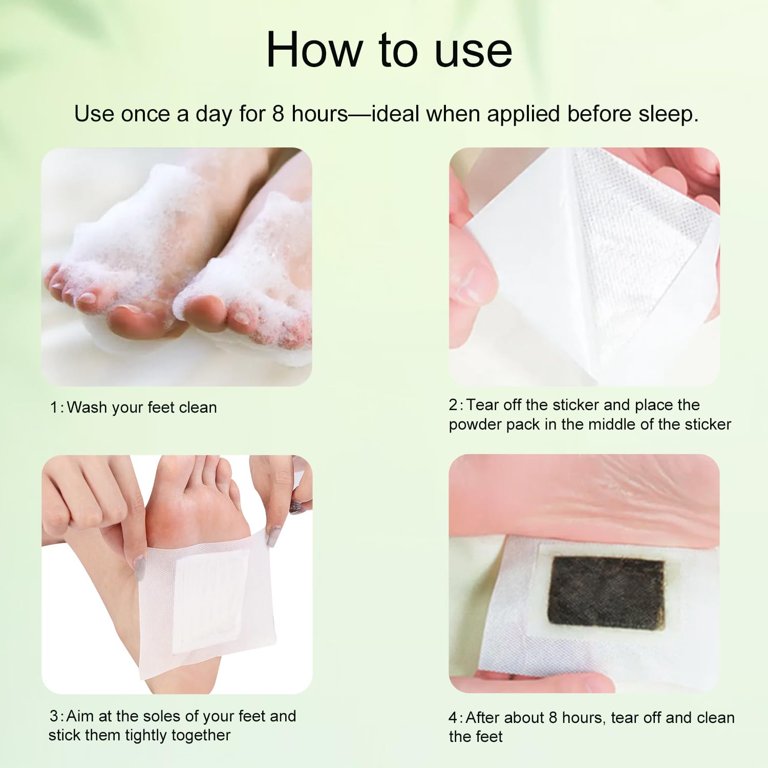 SOFFAIR 100 Pads Deep Cleansing Foot Pads - Natural Bamboo Patch for Relaxation & Sleep